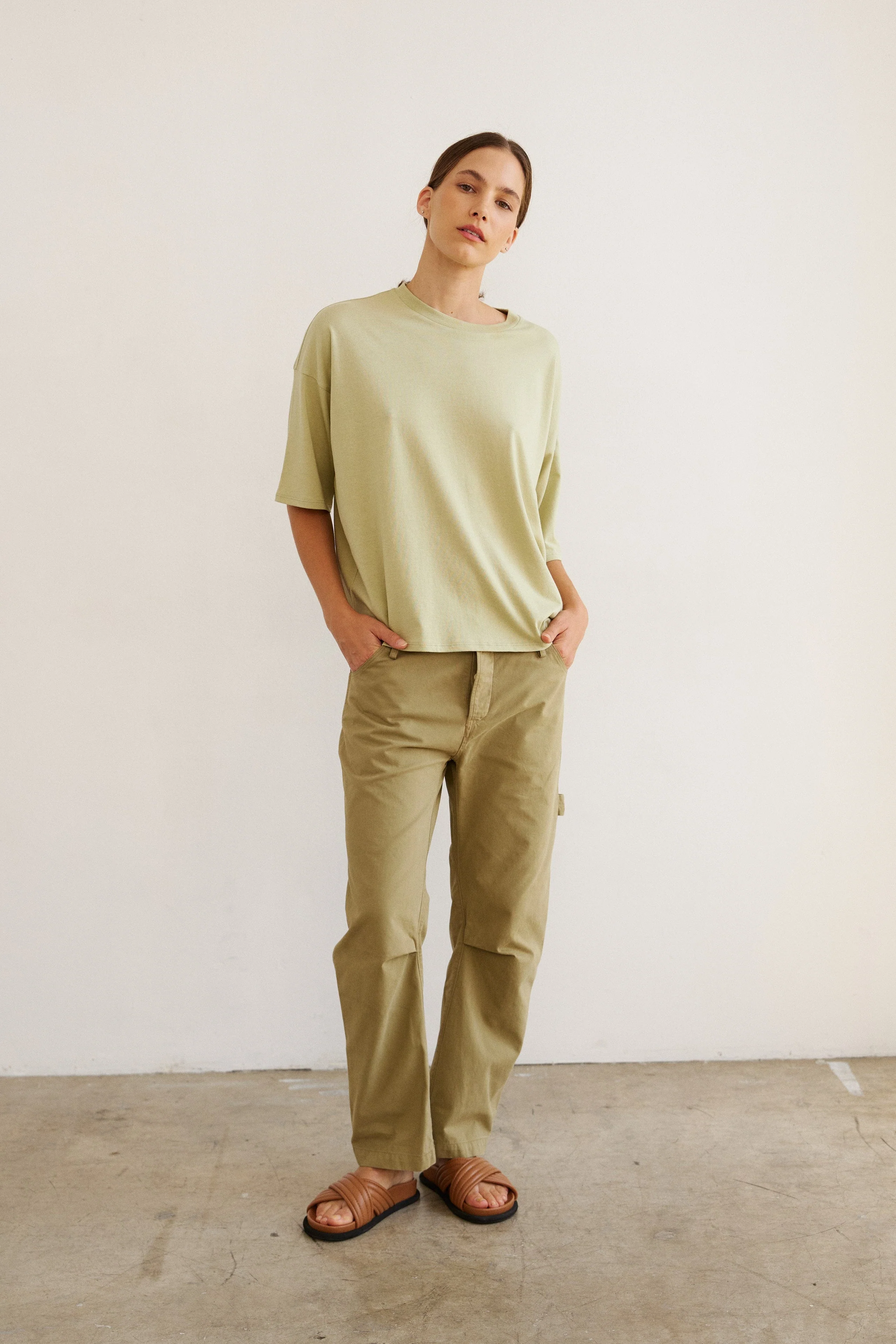 Jamie Haller - The Draped Tee in Pistachio - Image 4