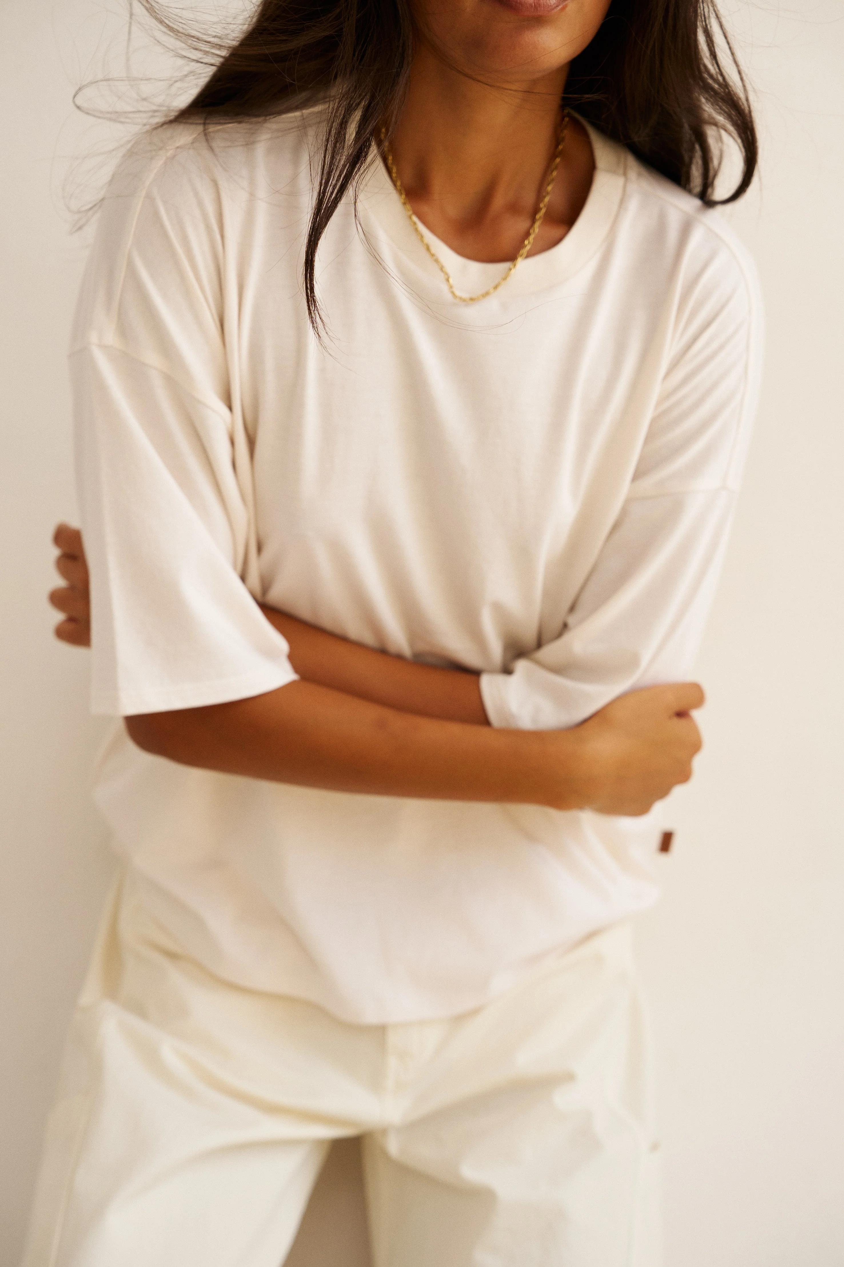 Jamie Haller - The Draped Tee in White - Image 2