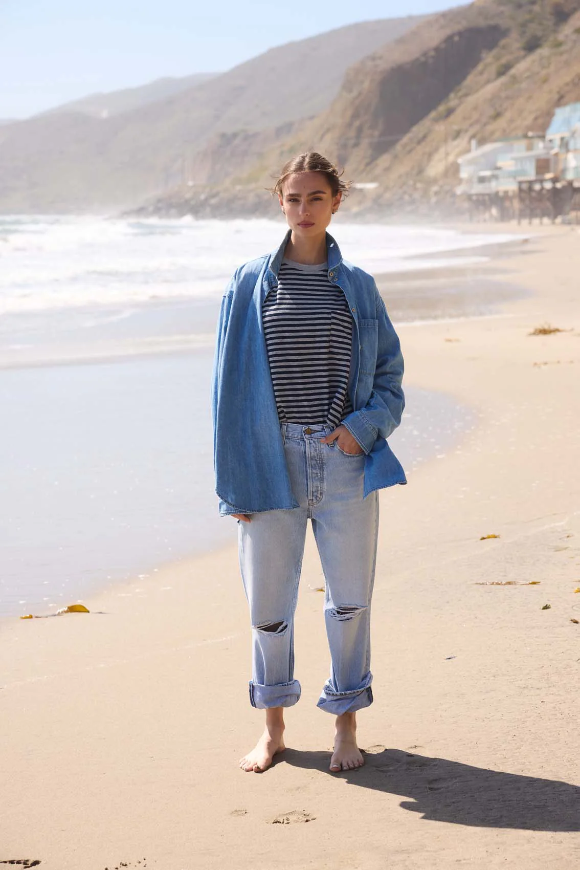 Jamie Haller - The Easy in Distressed Torn Indigo - Image 13