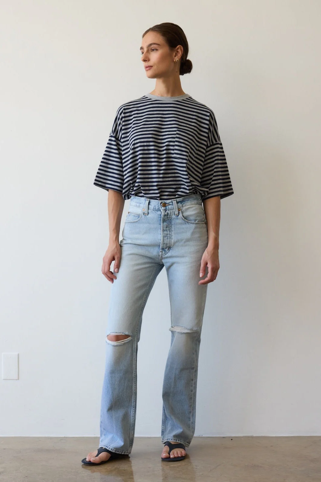 Jamie Haller - The Easy in Distressed Torn Indigo - Image 5