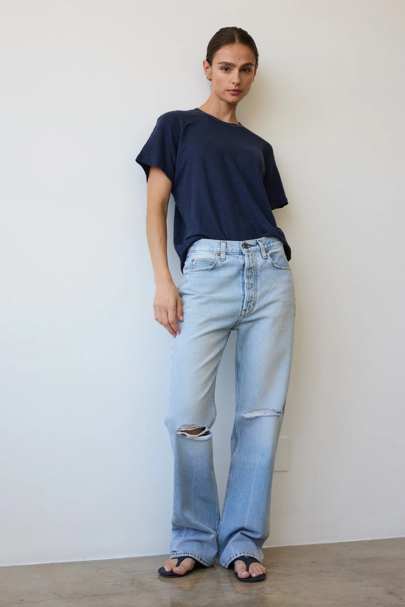 Jamie Haller - The Easy in Distressed Torn Indigo - Image 9