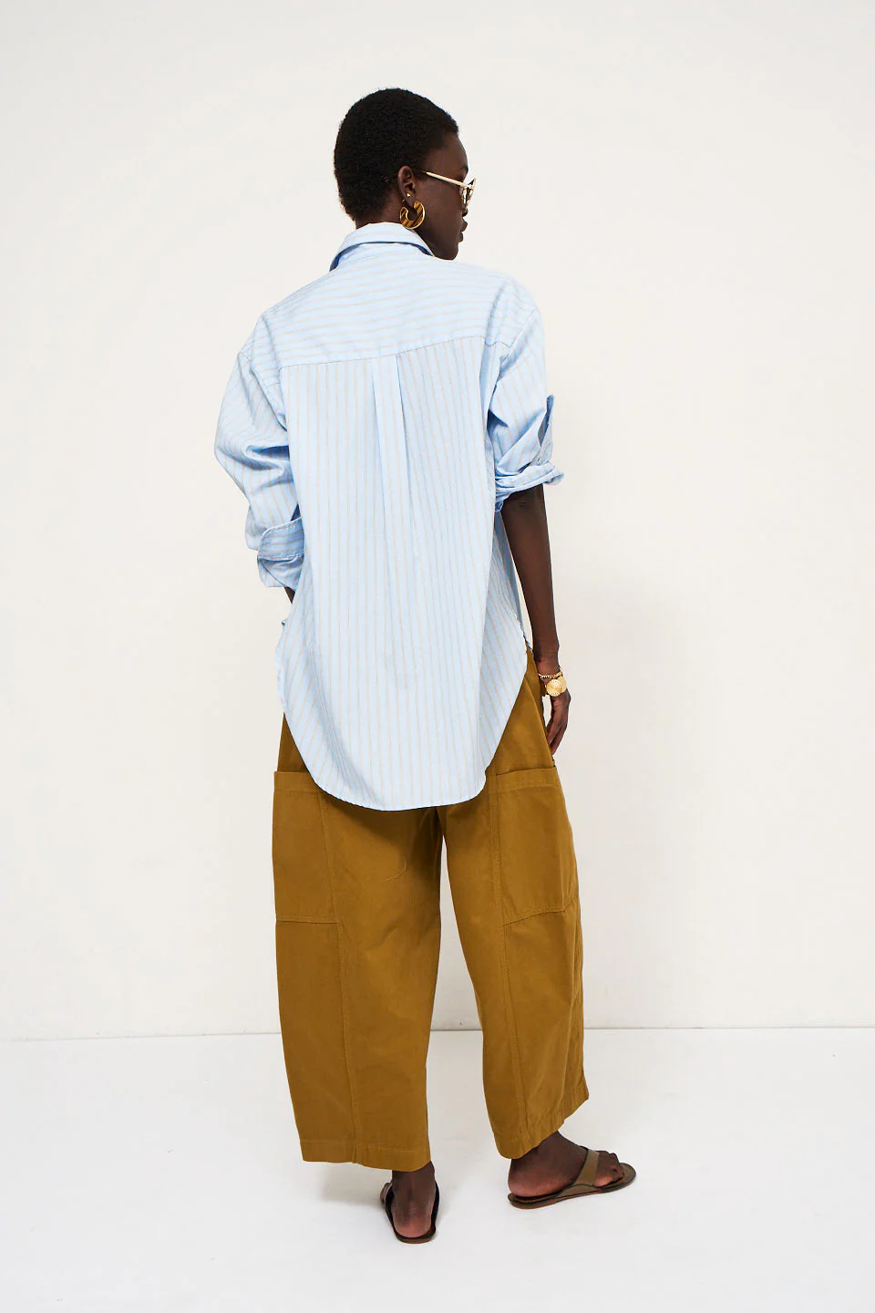 Jamie Haller - The Essential Shirt in Baby Blue Stripe - Image 10