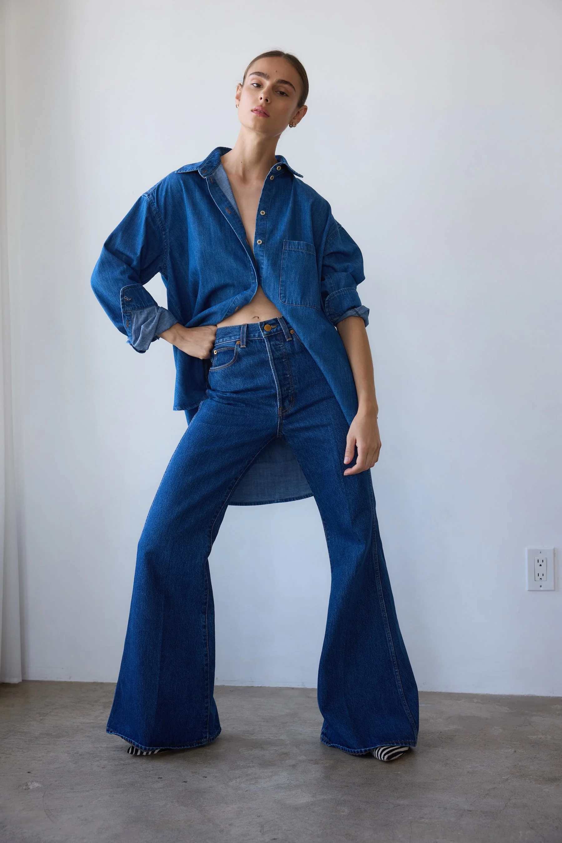 Jamie Haller - The Essential Shirt in Farrah Indigo - Image 4