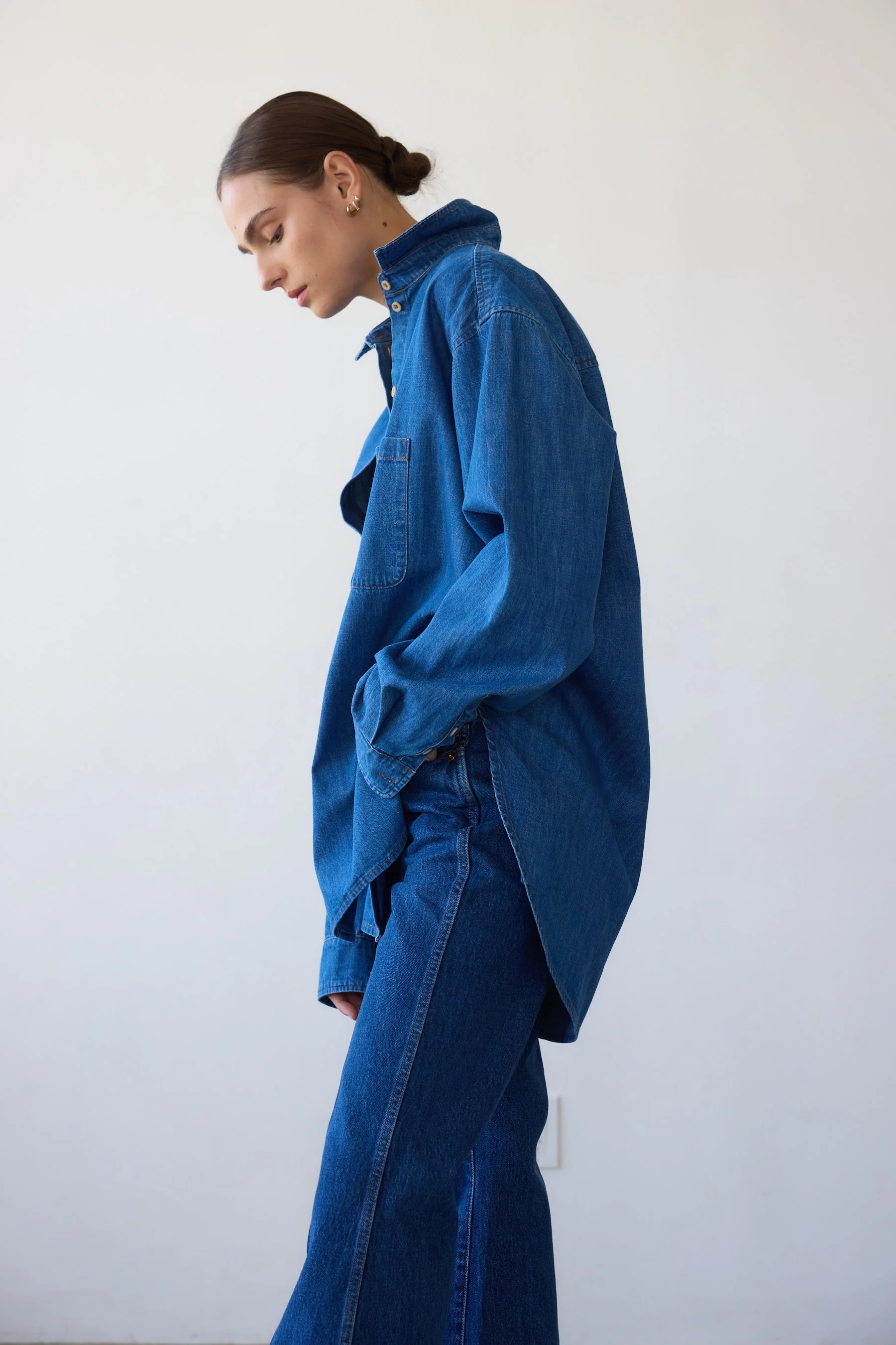 Jamie Haller - The Essential Shirt in Farrah Indigo - Image 6