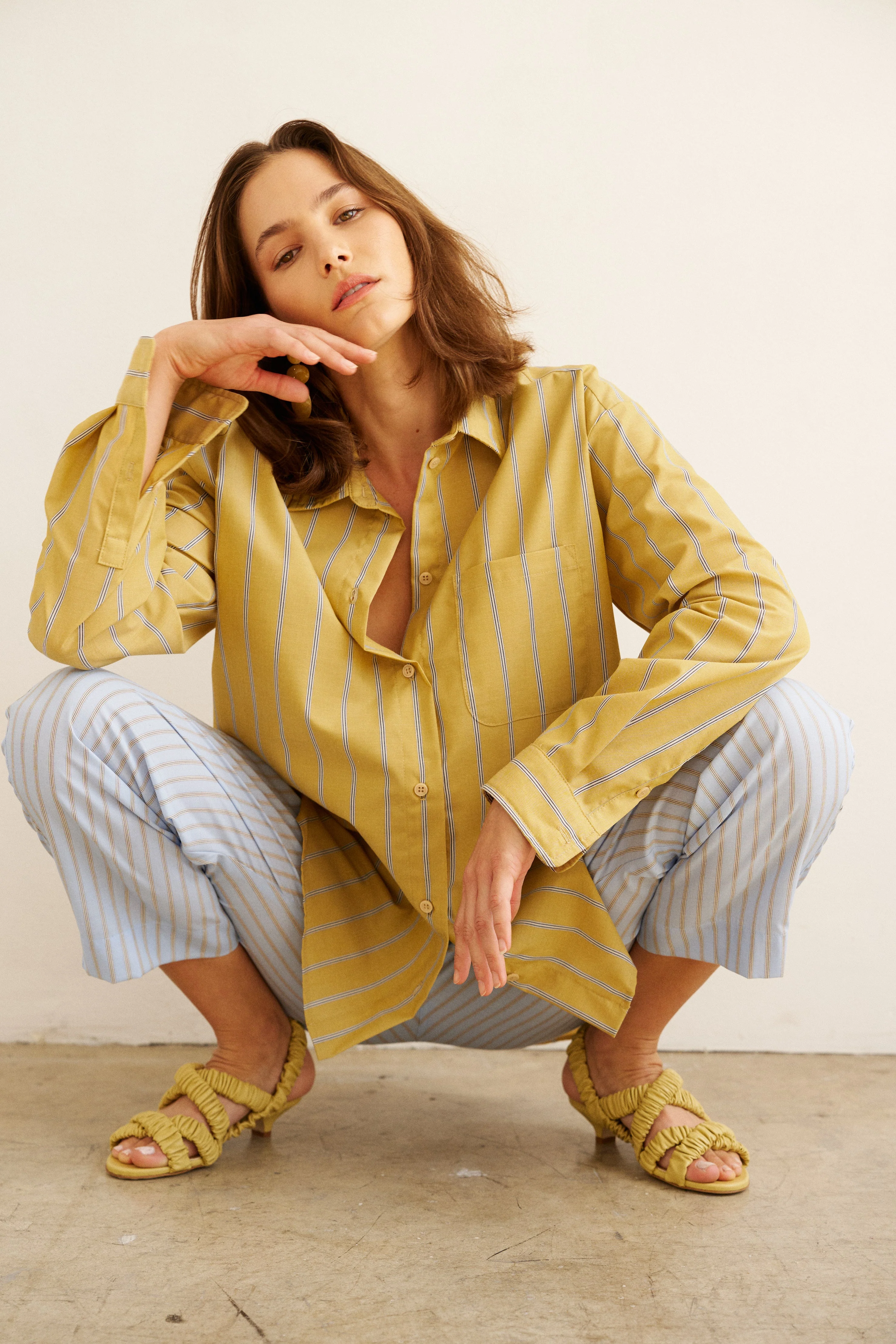 Jamie Haller - The Essential Shirt in Golden Stripe