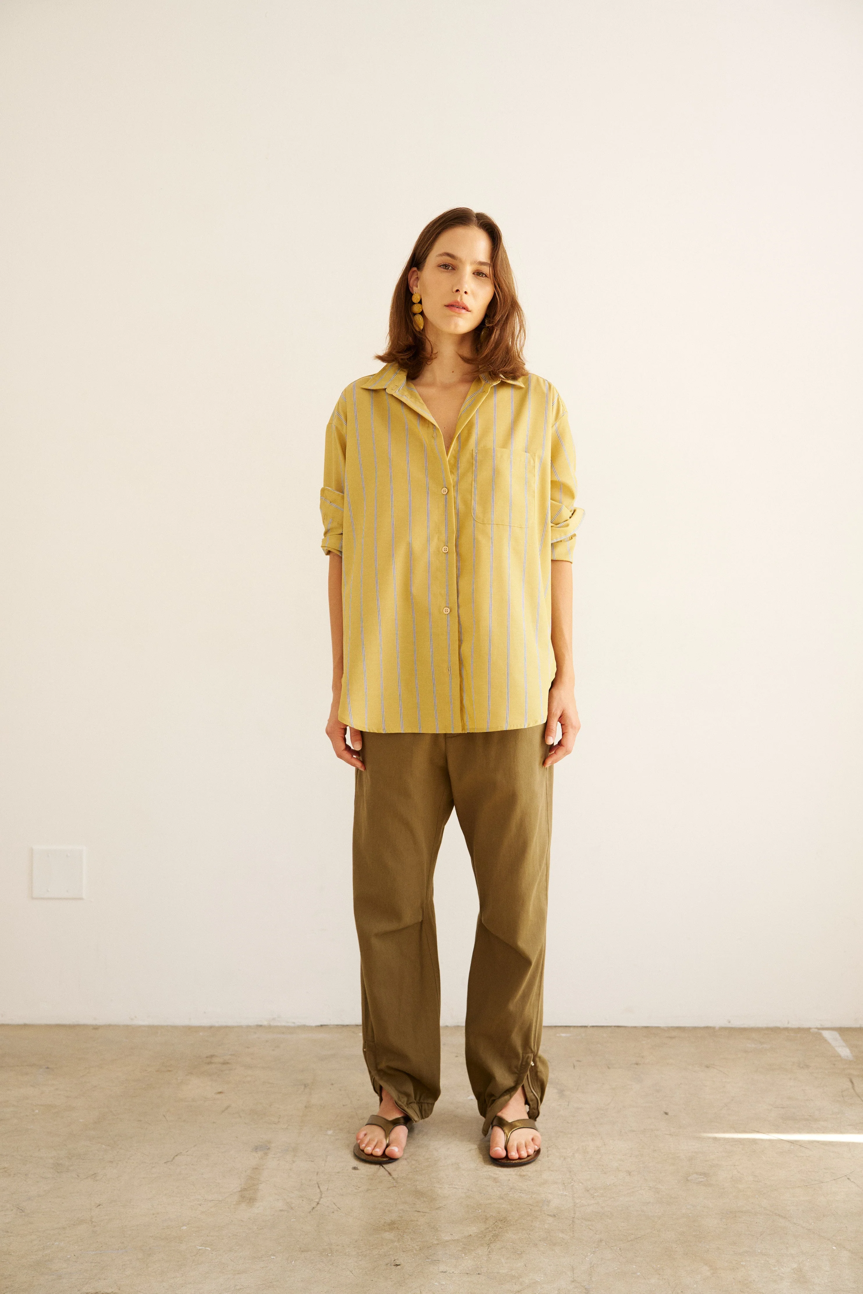 Jamie Haller - The Essential Shirt in Golden Stripe - Image 2