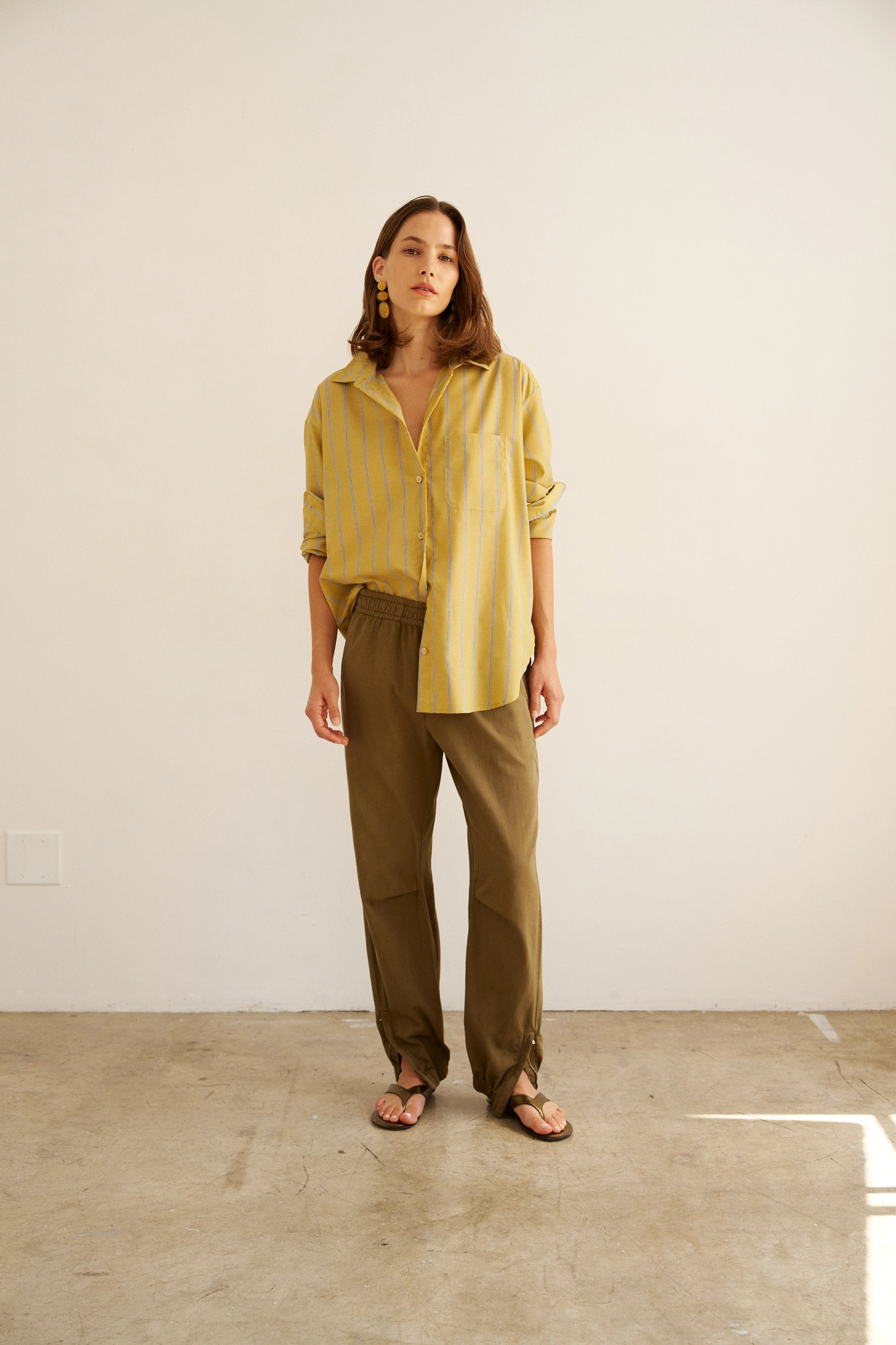 Jamie Haller - The Essential Shirt in Golden Stripe - Image 9