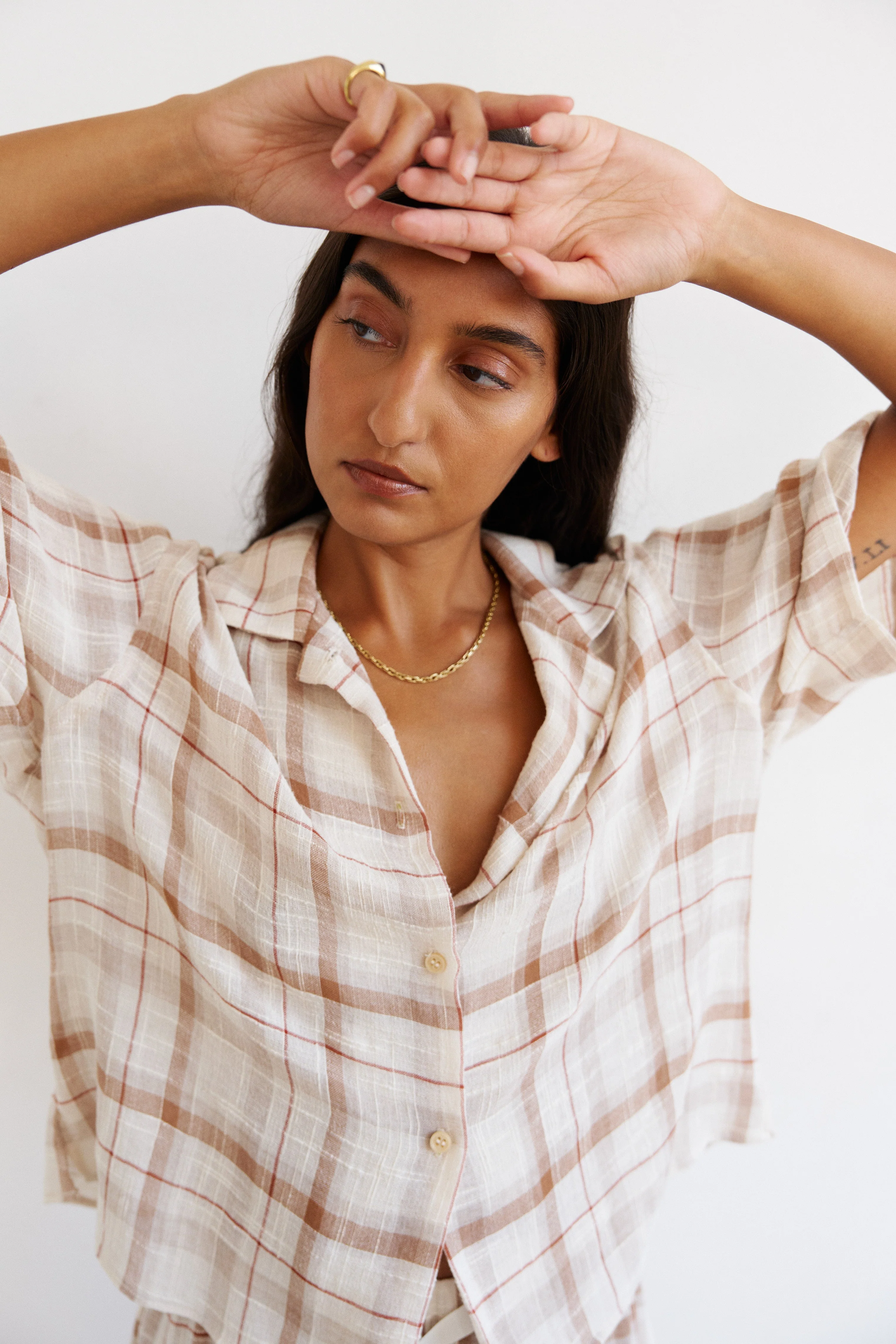 Jamie Haller - The Fields Shirt in Natural Plaid