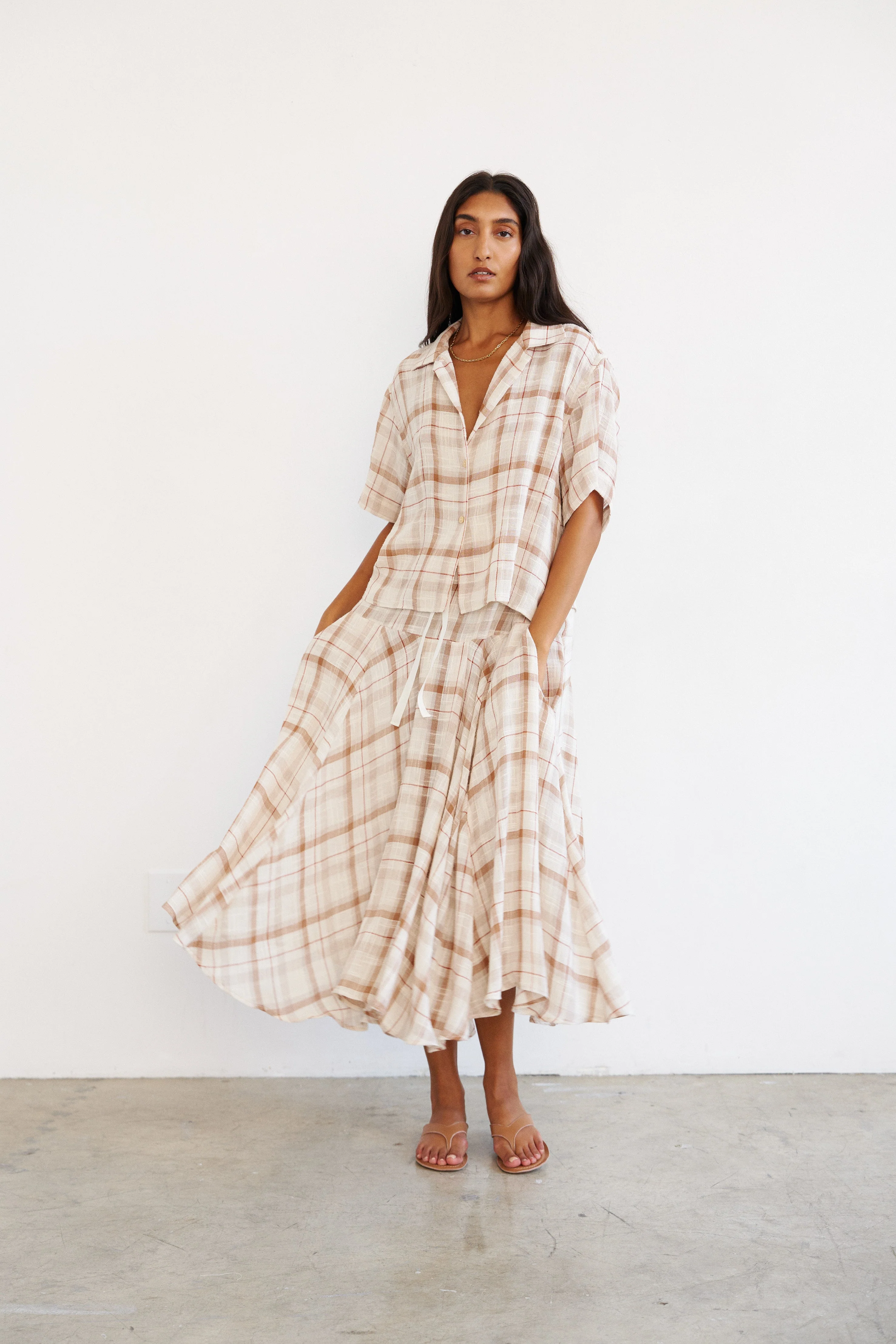Jamie Haller - The Fields Shirt in Natural Plaid - Image 12