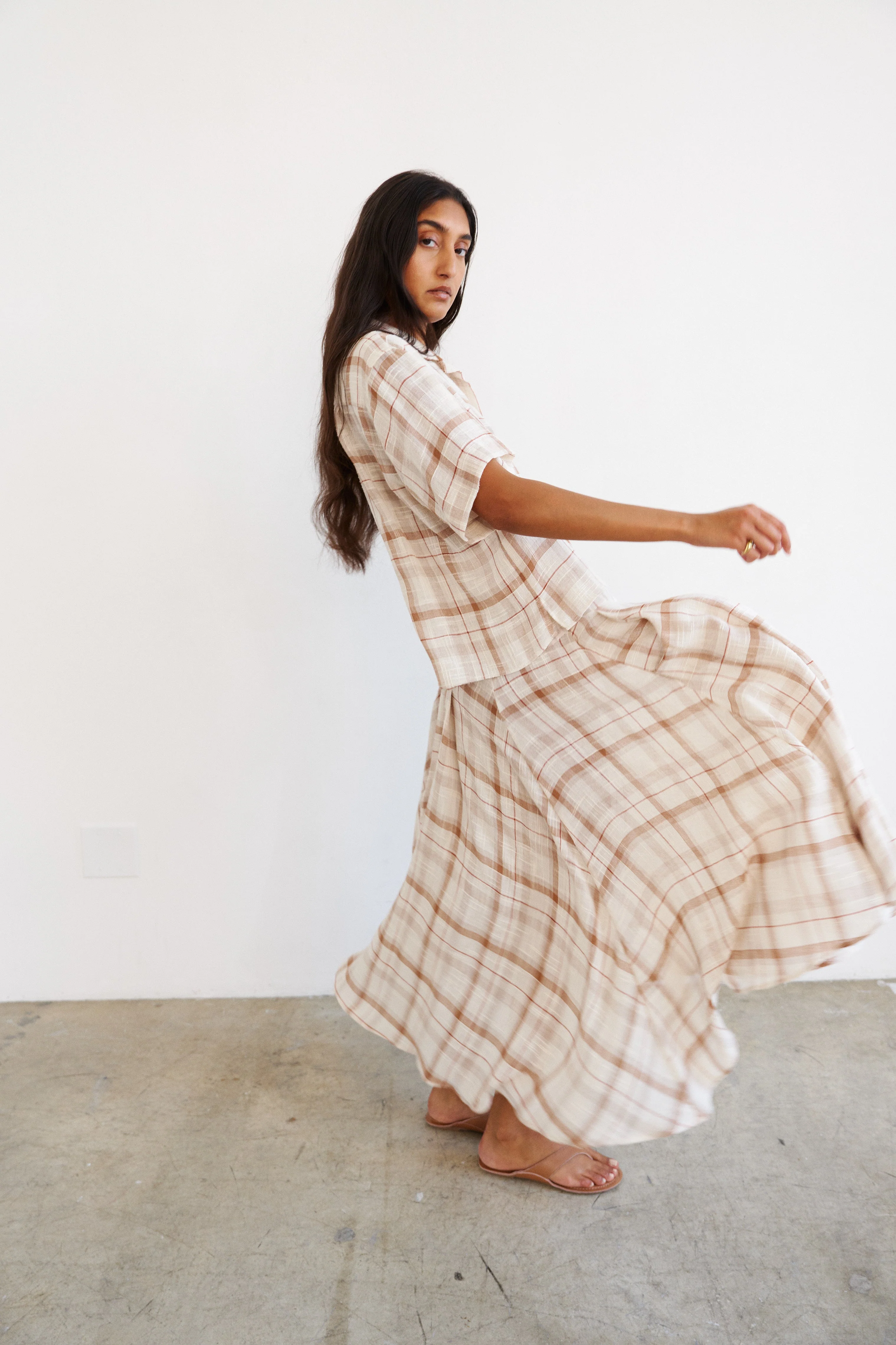 Jamie Haller - The Fields Shirt in Natural Plaid - Image 13