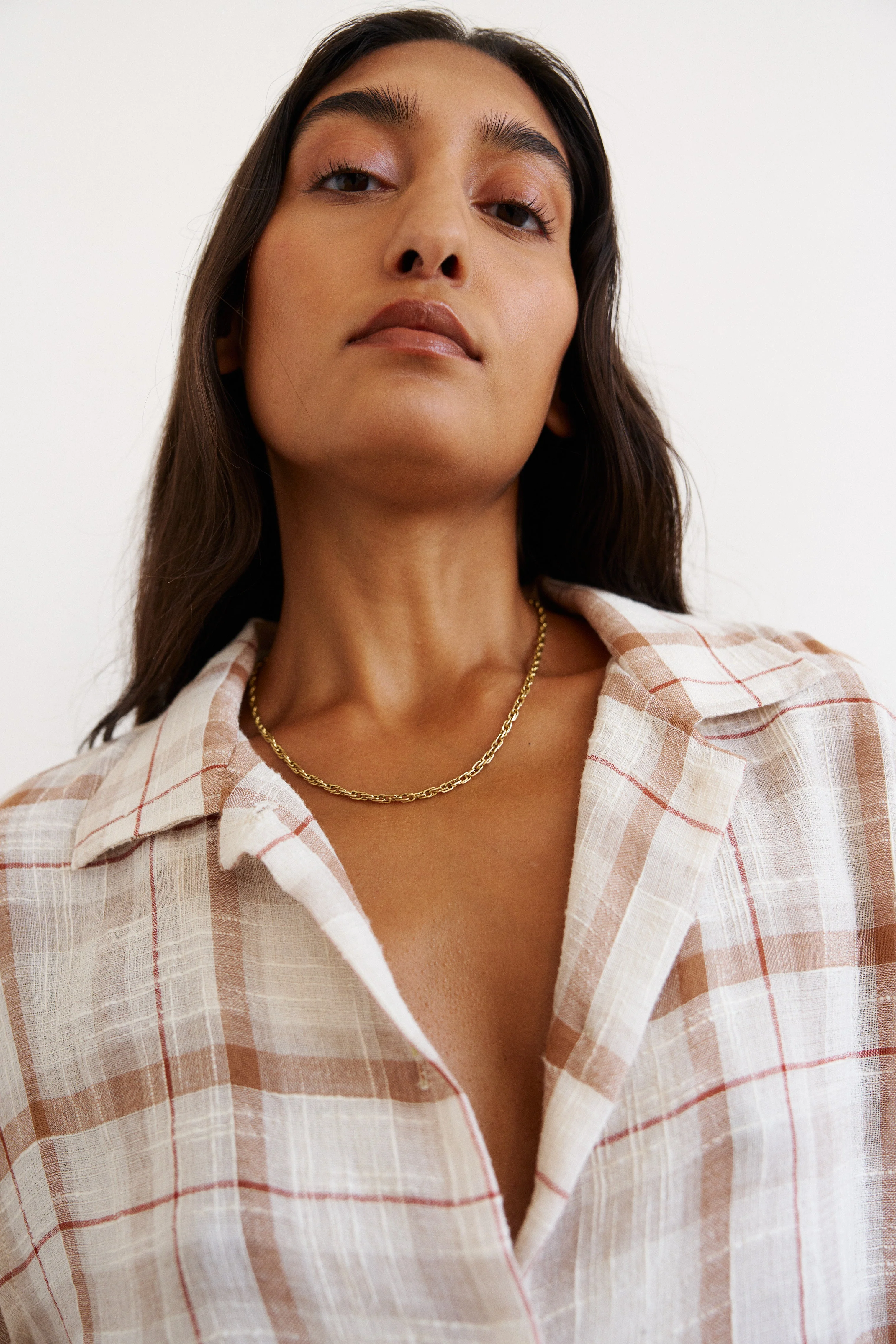 Jamie Haller - The Fields Shirt in Natural Plaid - Image 2