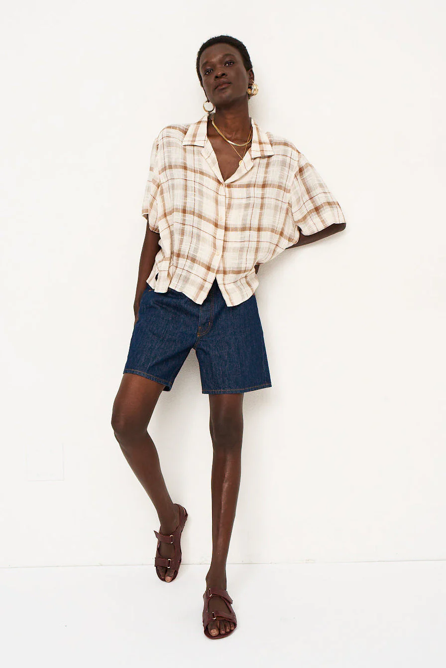 Jamie Haller - The Fields Shirt in Natural Plaid - Image 5
