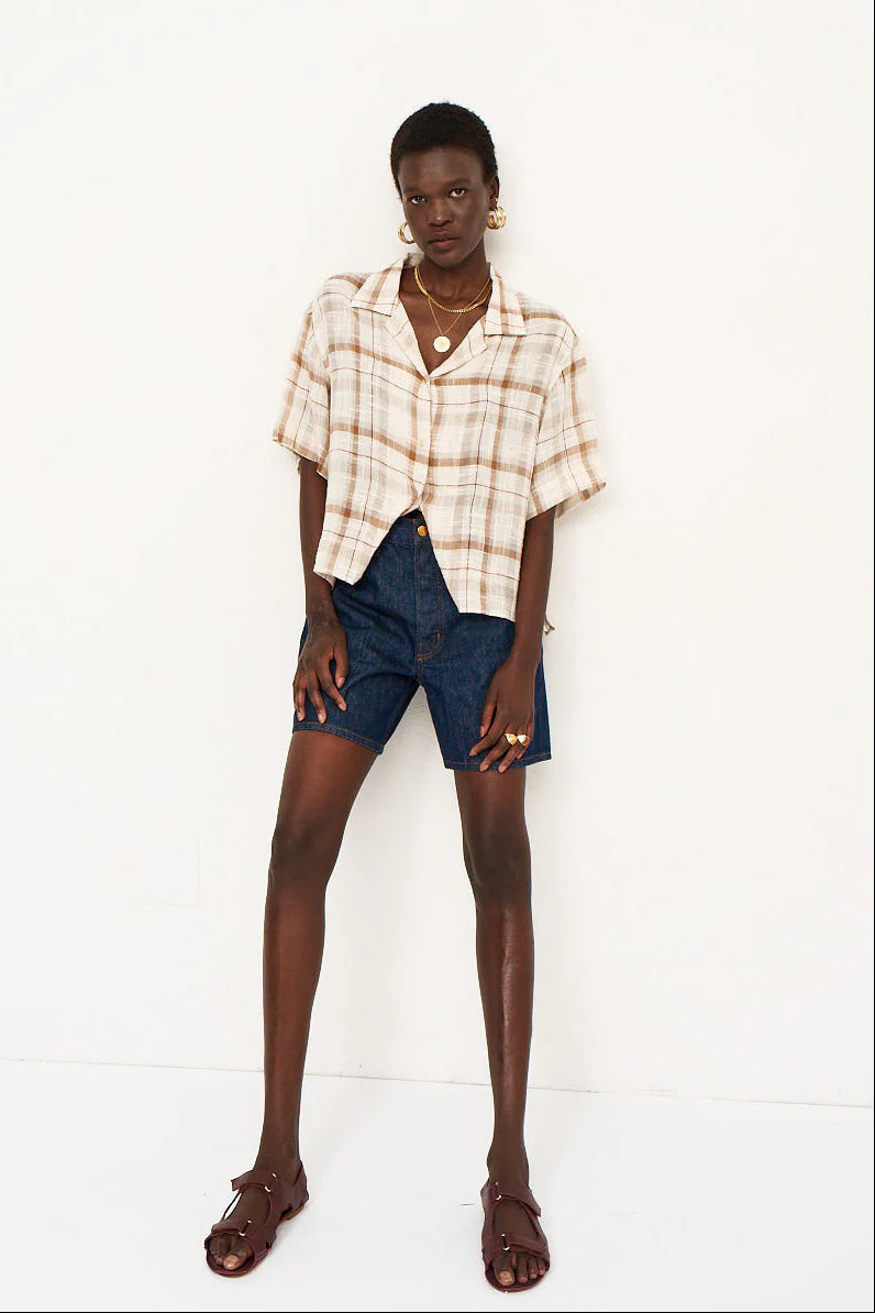 Jamie Haller - The Fields Shirt in Natural Plaid - Image 6