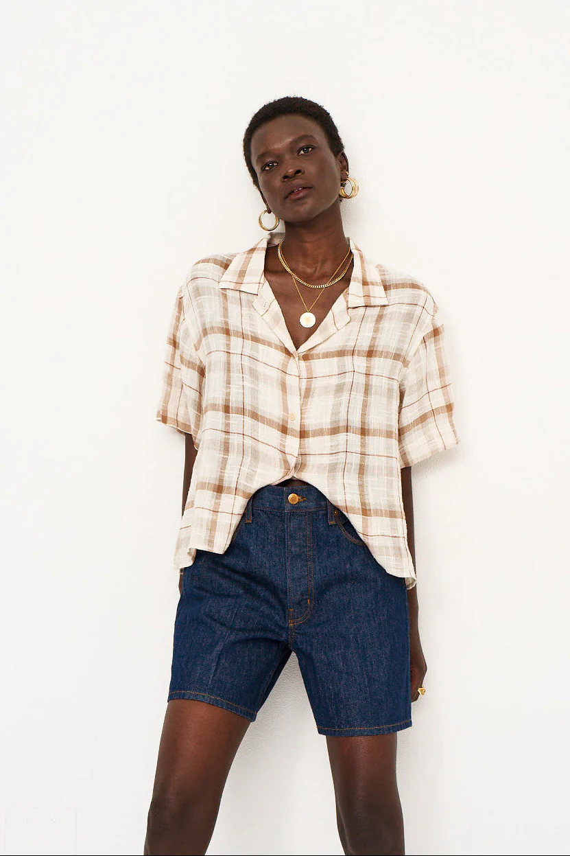 Jamie Haller - The Fields Shirt in Natural Plaid - Image 8