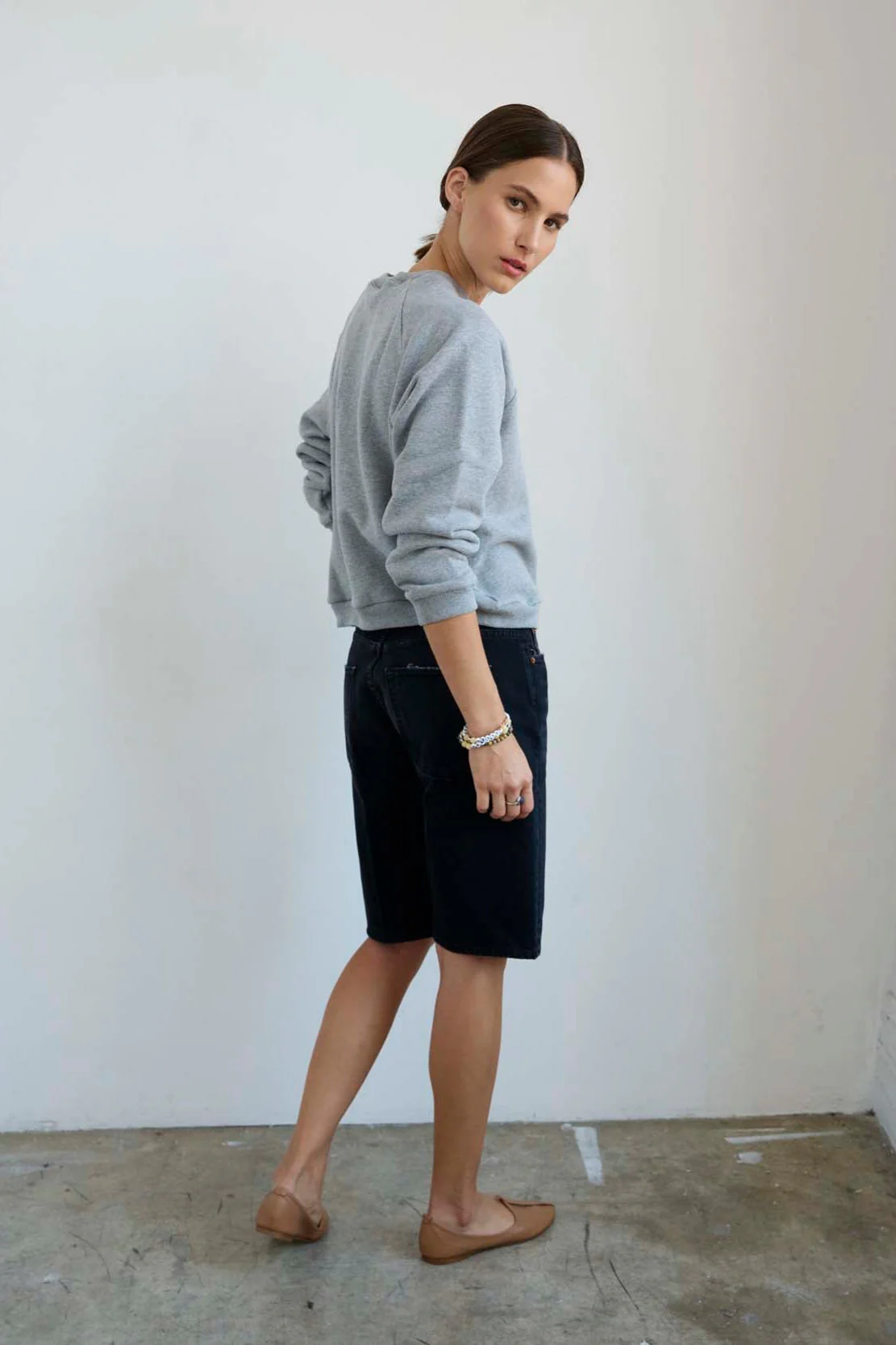 Jamie Haller - The Finished Hem Short in Washed Black - Image 10