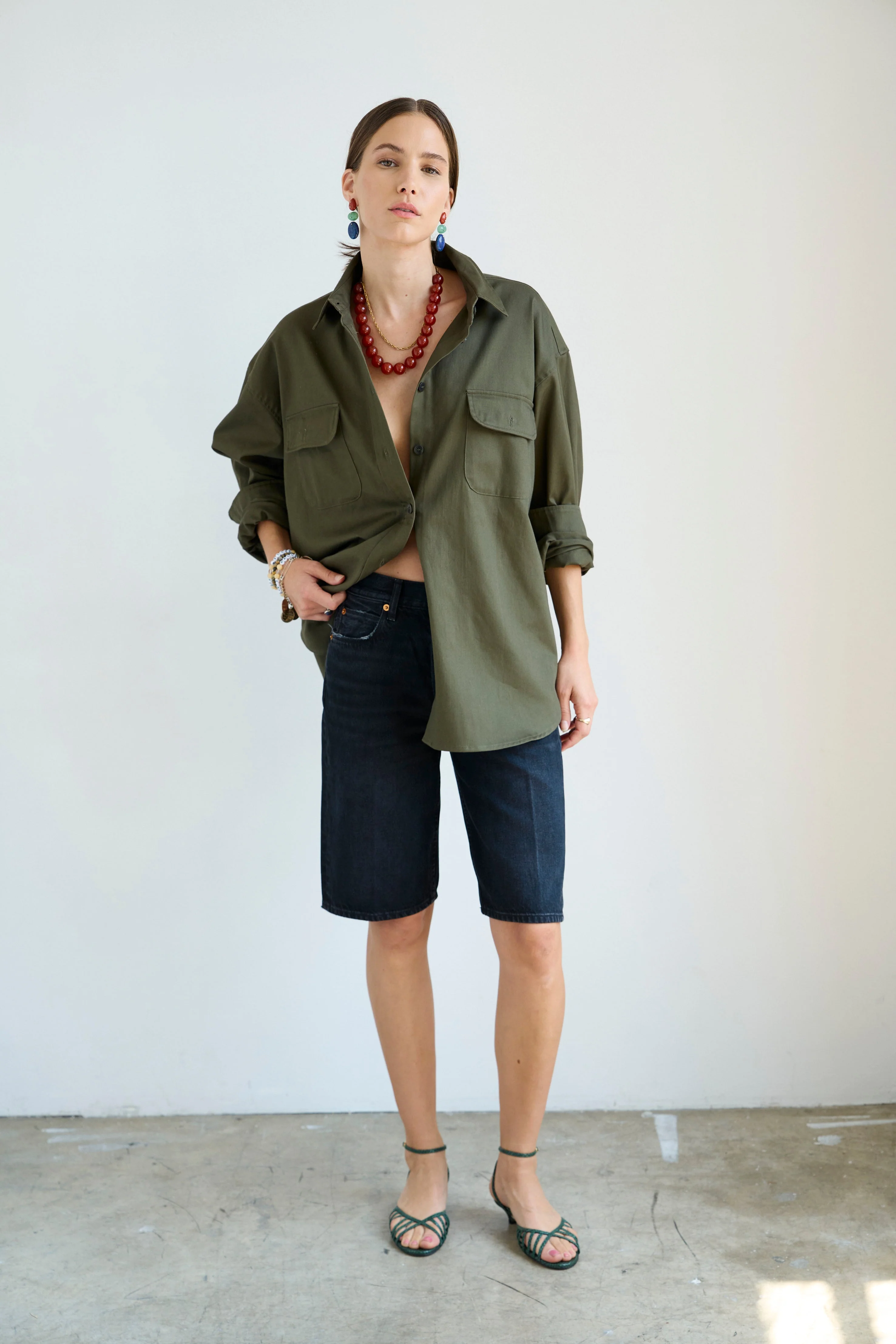 Jamie Haller - The Finished Hem Short in Washed Black - Image 2