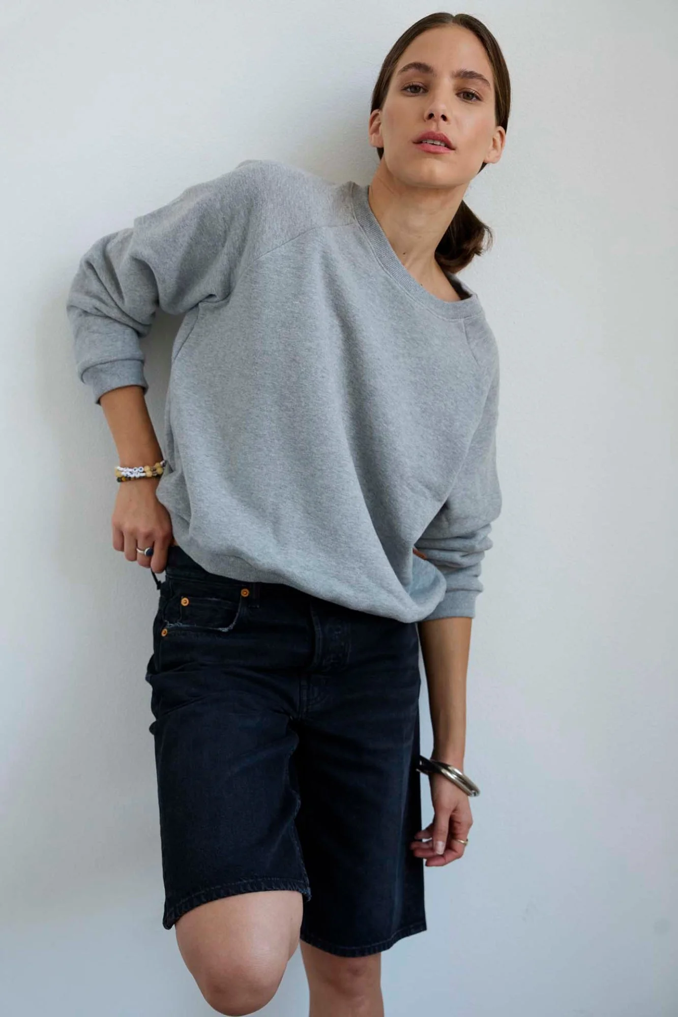 Jamie Haller - The Finished Hem Short in Washed Black - Image 5