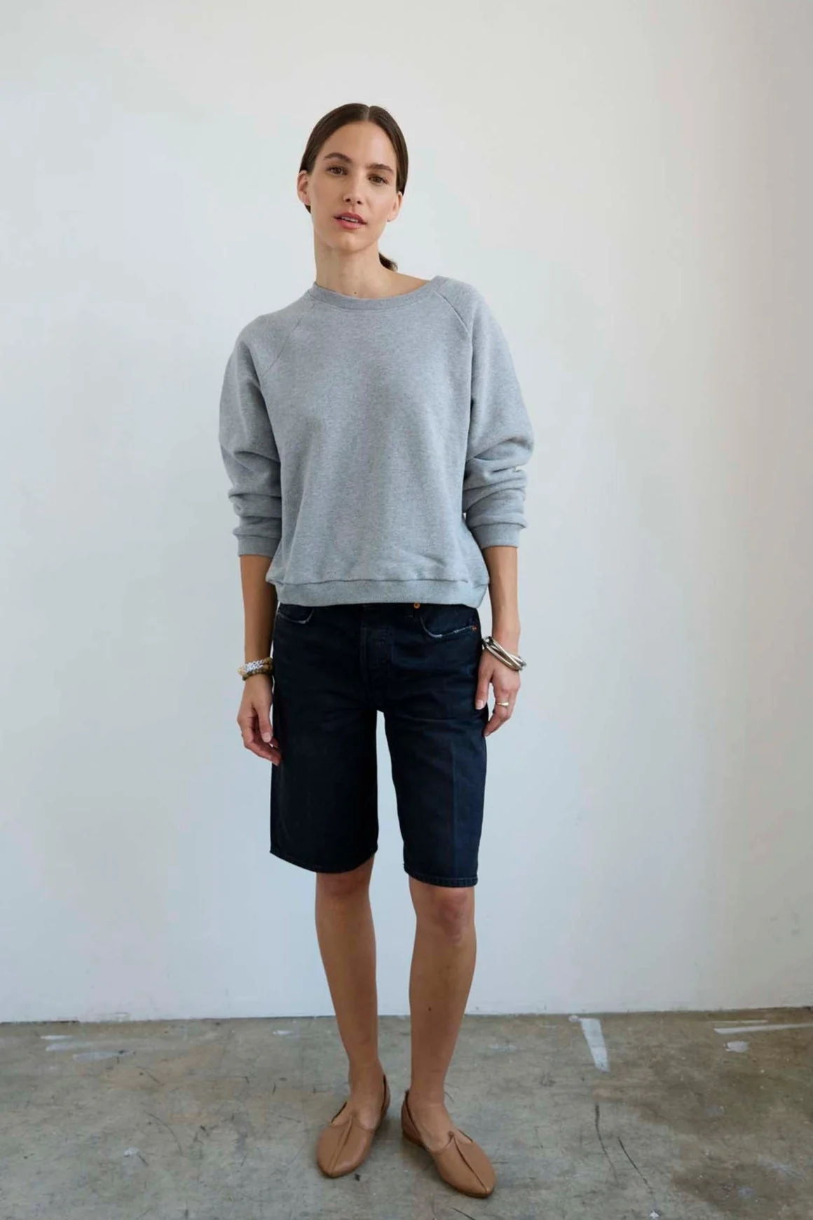 Jamie Haller - The Finished Hem Short in Washed Black - Image 9