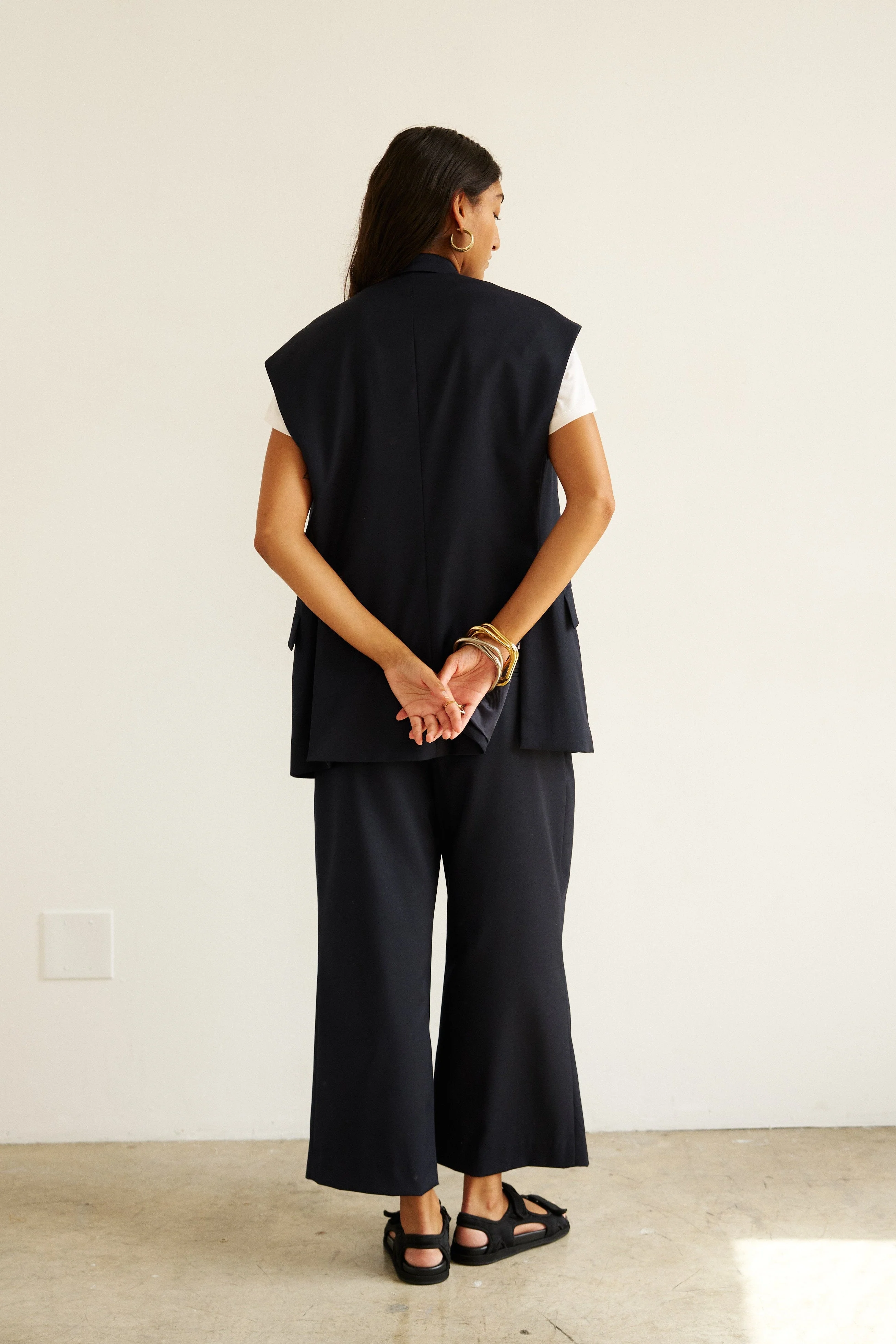 Jamie Haller - The Gaucho Pleat in Navy - Image 6