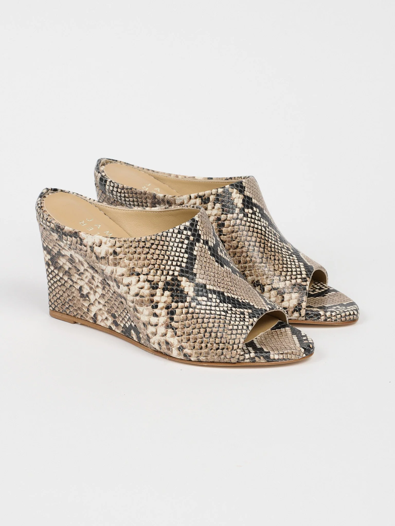 Jamie Haller - The High Slide in Taupe Python - Image 2