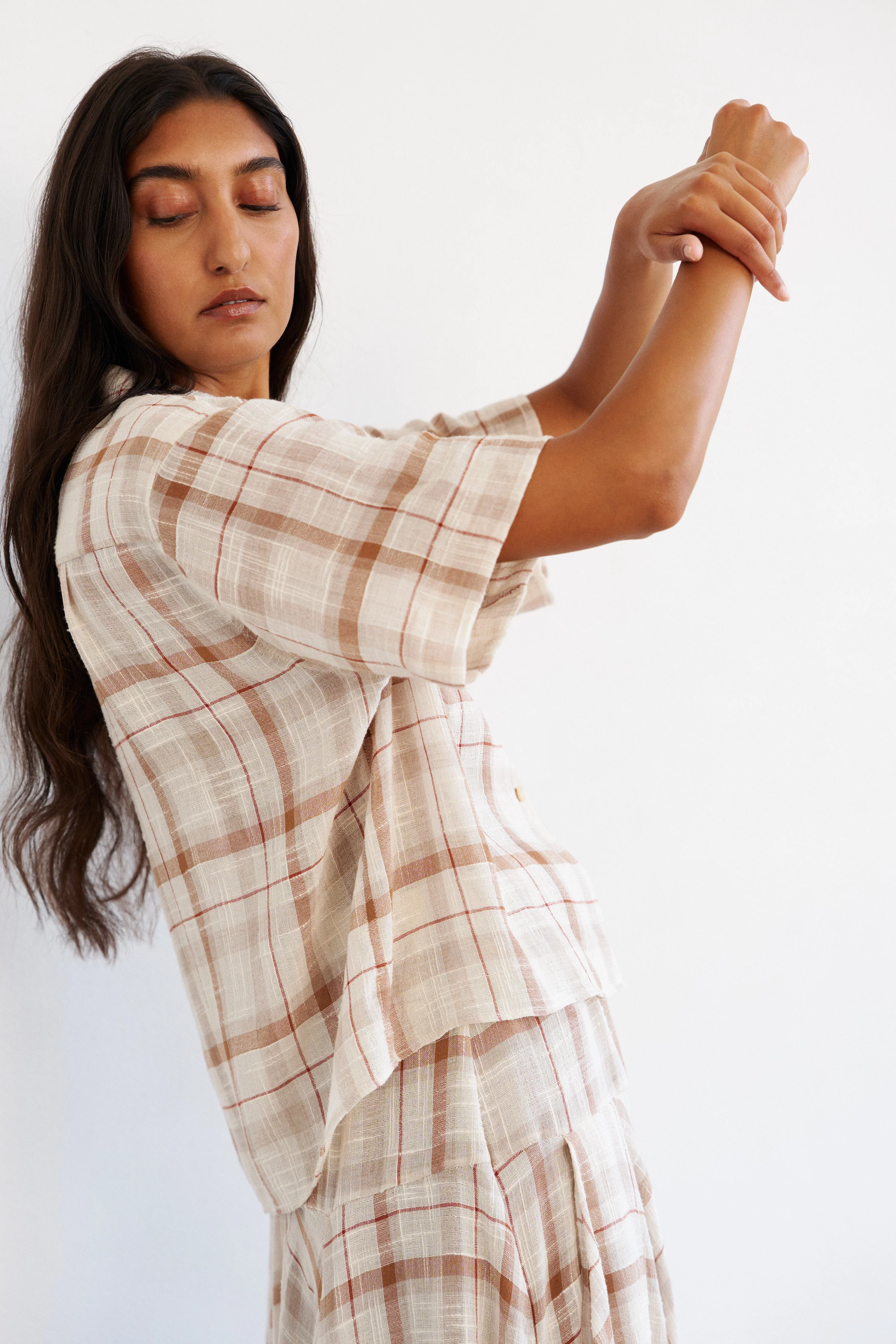 Jamie Haller - The Italian Summer Skirt in Natural Plaid - Image 10