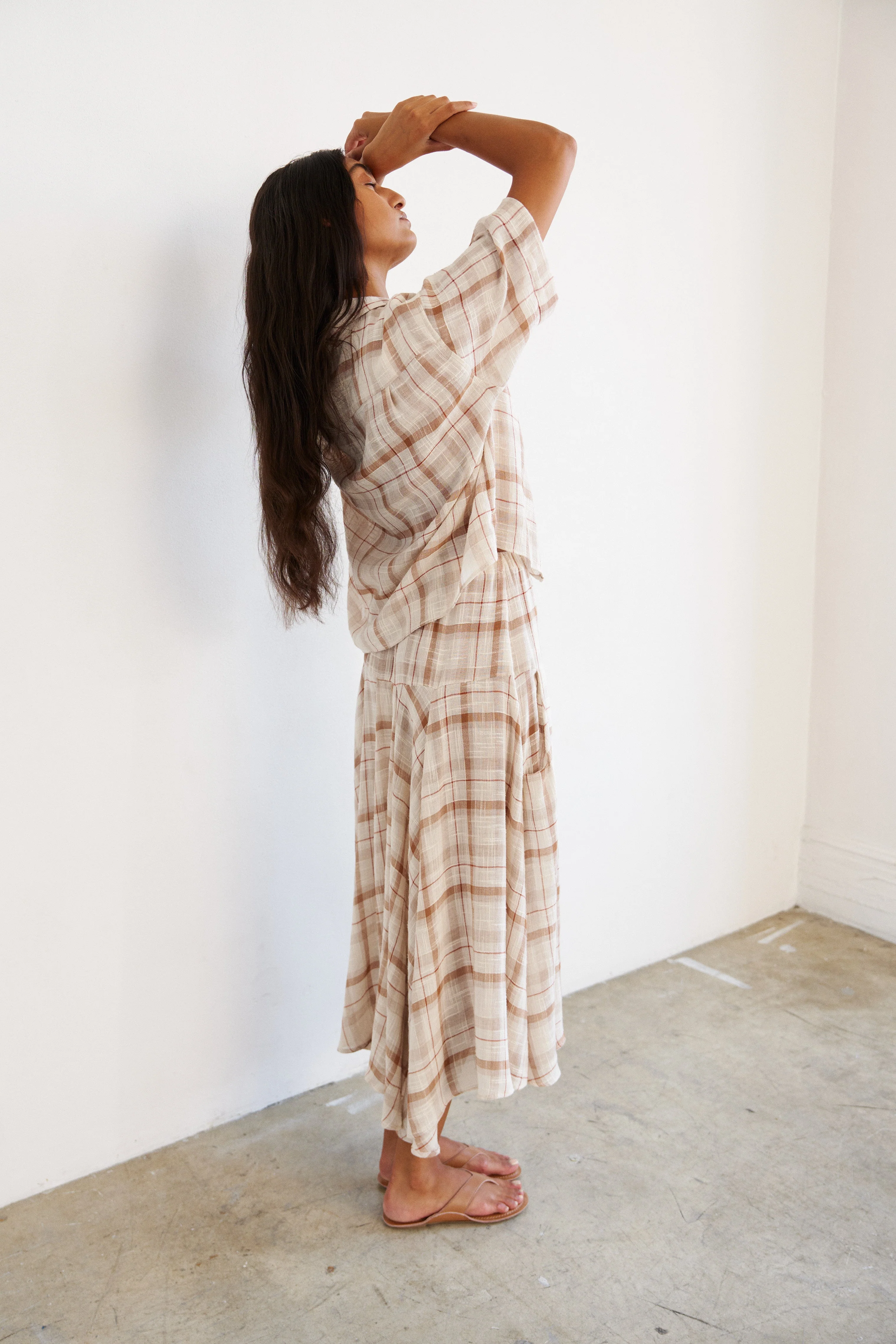 Jamie Haller - The Italian Summer Skirt in Natural Plaid - Image 11