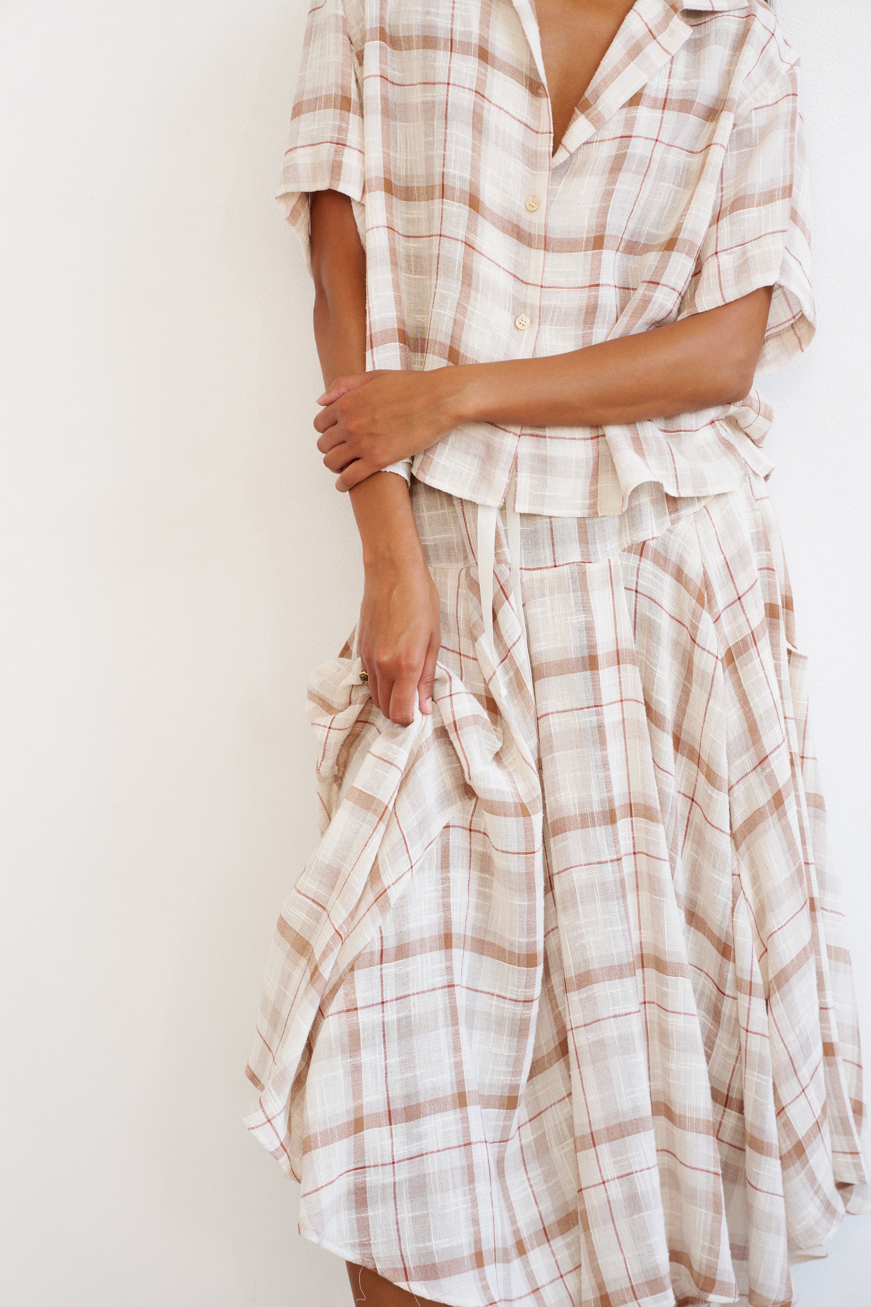 Jamie Haller - The Italian Summer Skirt in Natural Plaid - Image 8