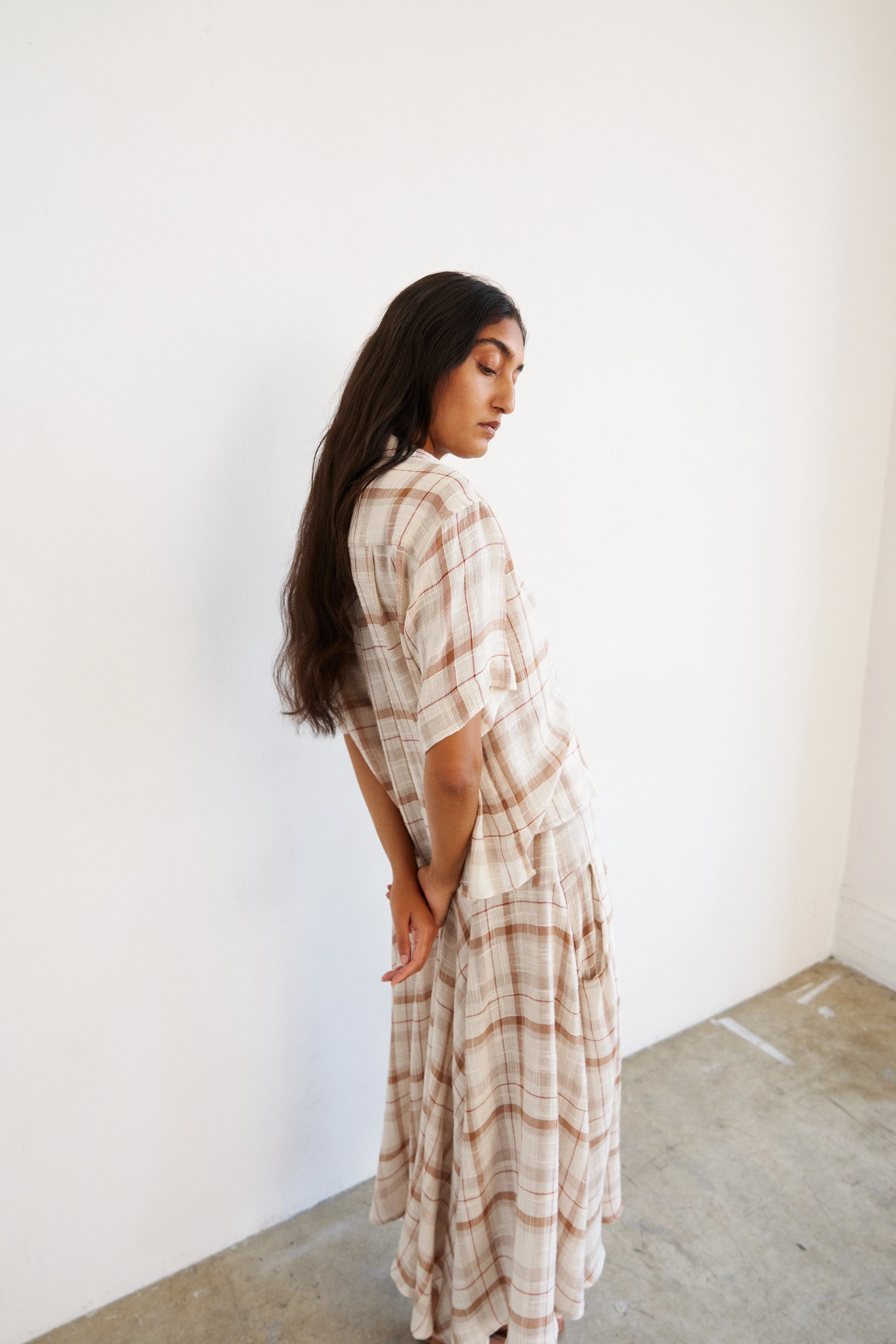 Jamie Haller - The Italian Summer Skirt in Natural Plaid - Image 9