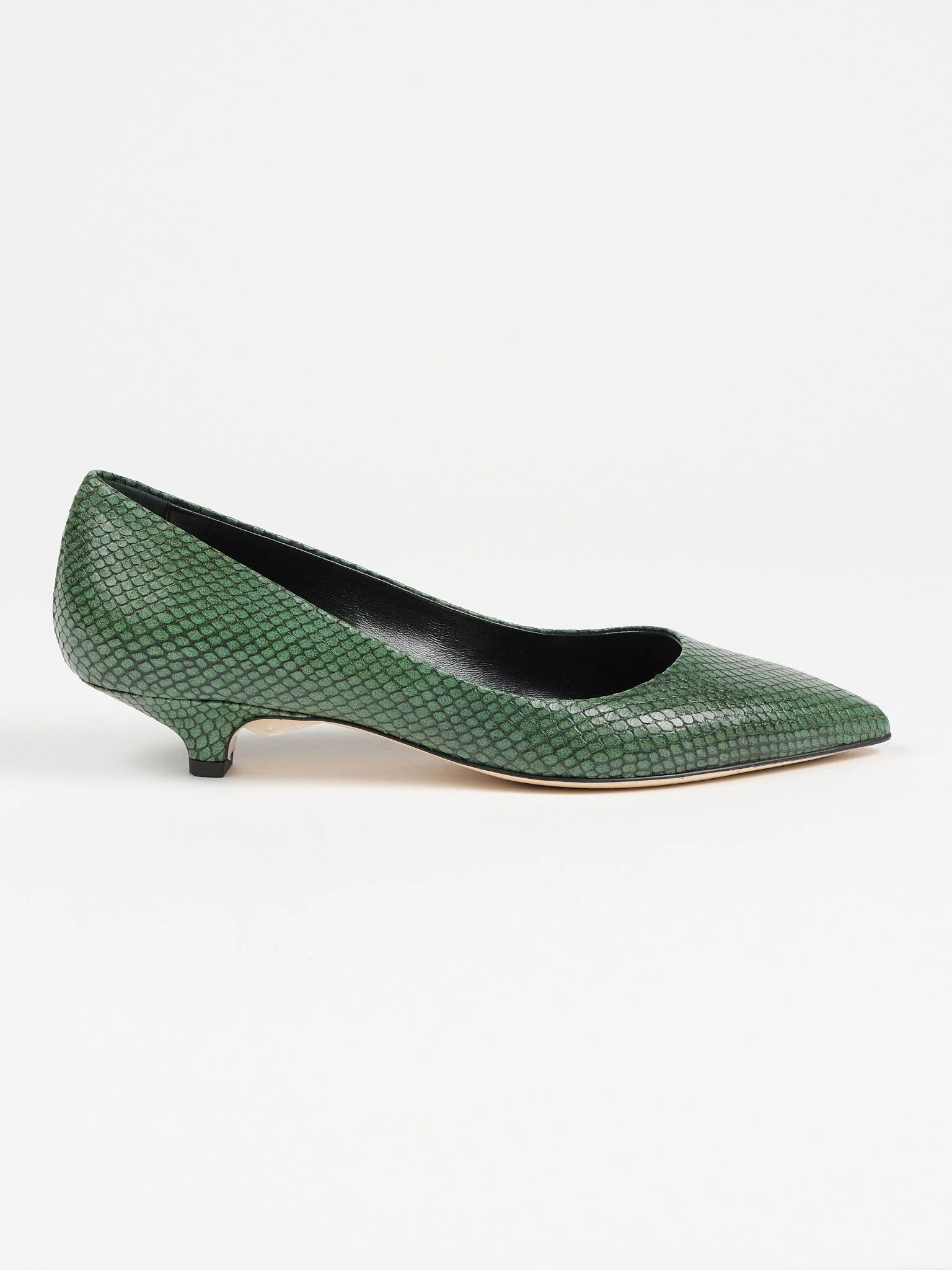 Jamie Haller - The Kitty Point Heel in Green Snake - Image 3