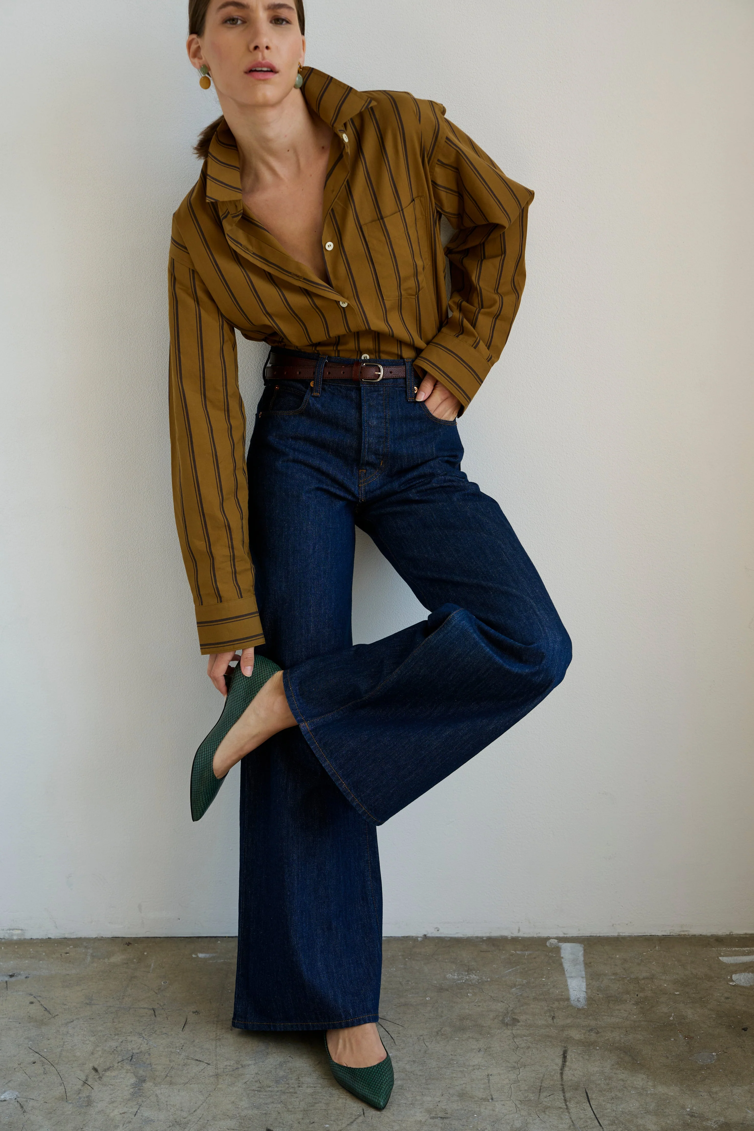 Jamie Haller - The Kitty Point Heel in Green Snake - Image 4