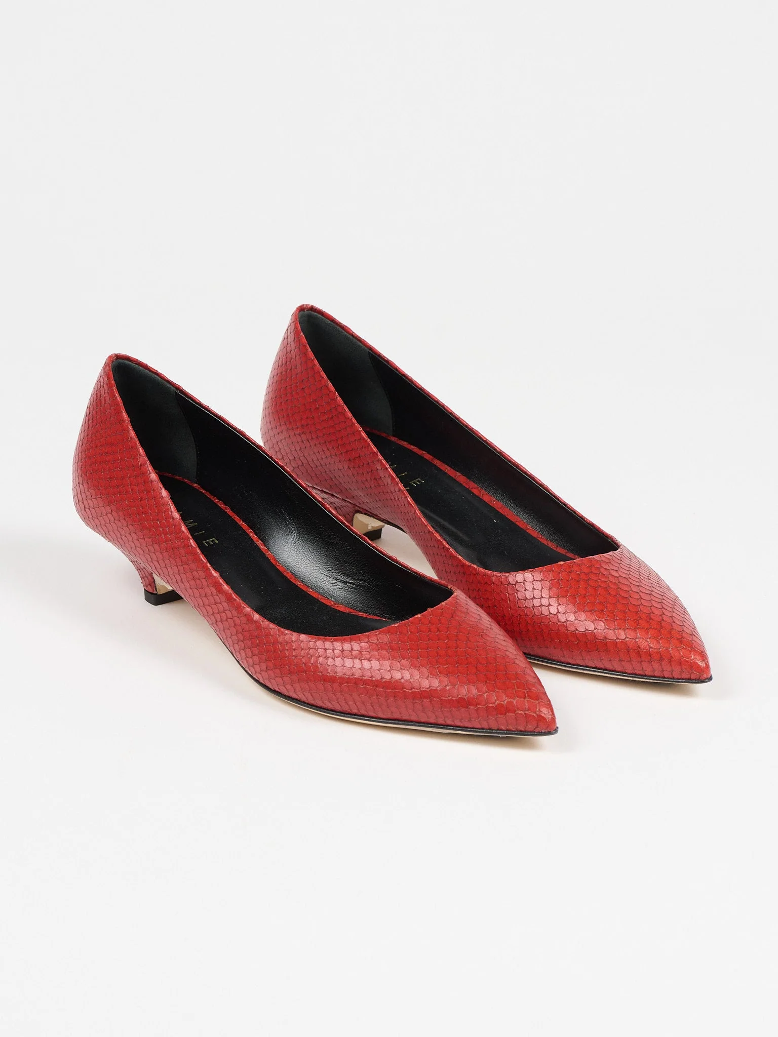 Jamie Haller - The Kitty Point Heel in Red Snake - Image 2
