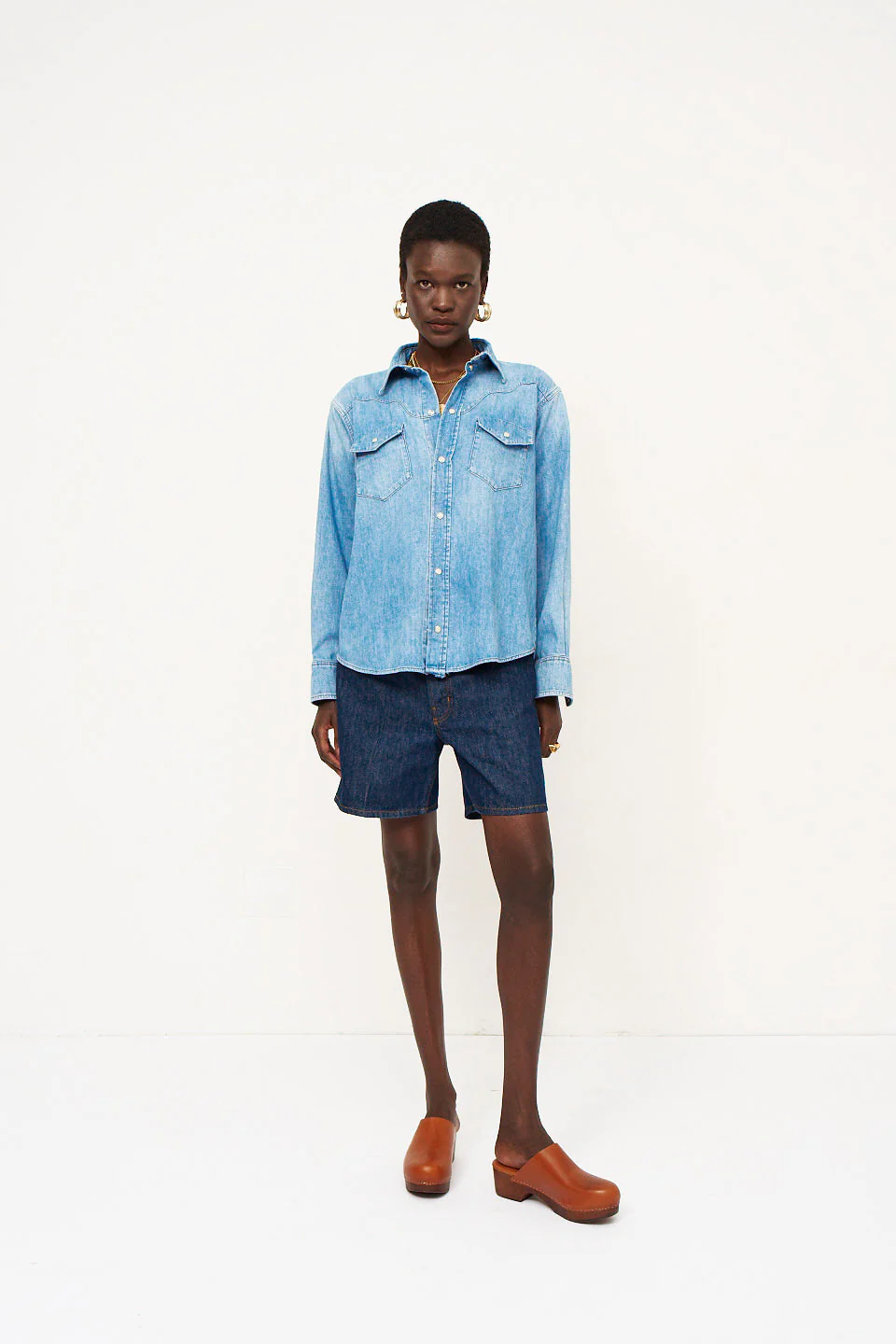 Jamie Haller - The Loretta Western Shirt in Timeworn Indigo - Image 4
