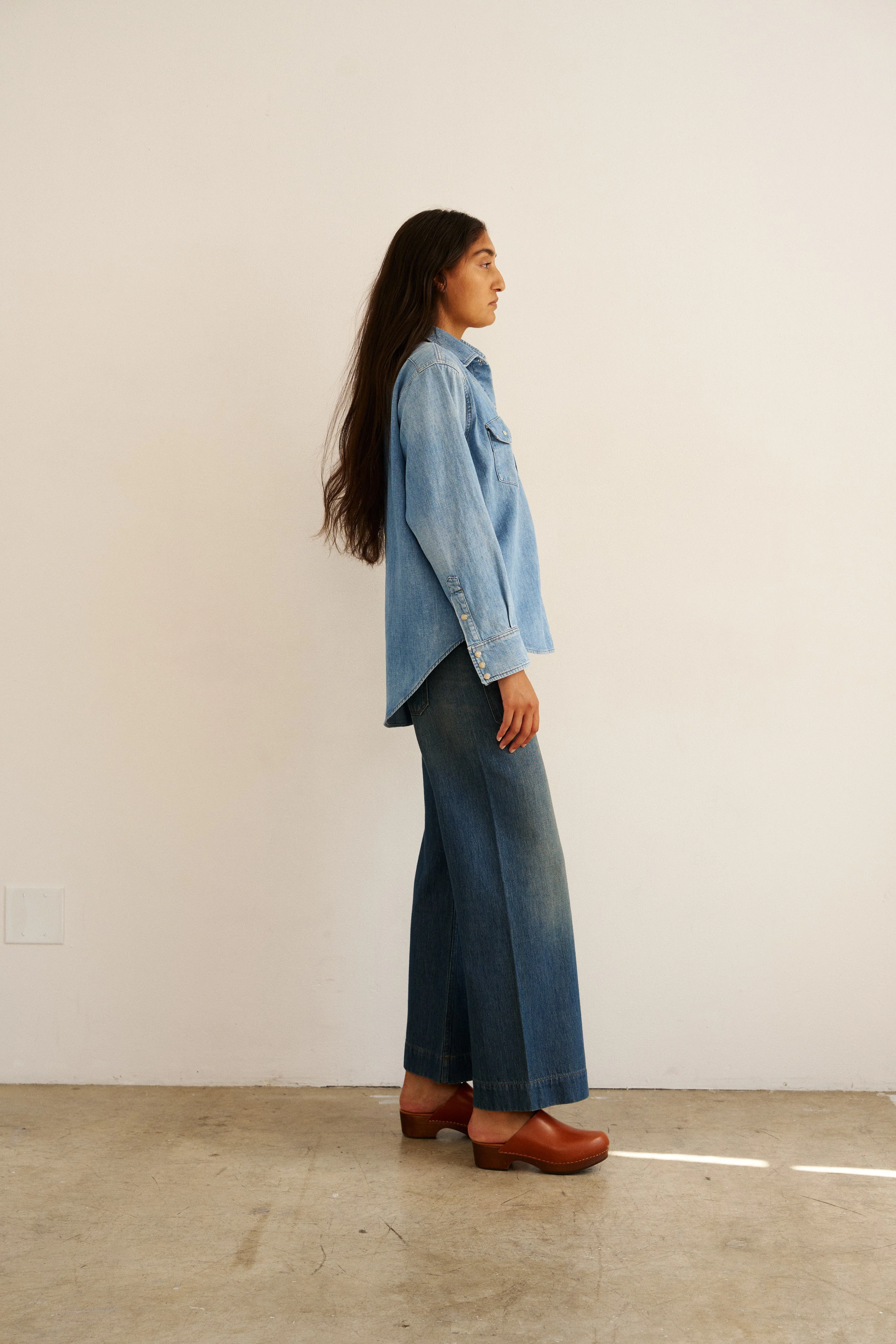 Jamie Haller - The Loretta Western Shirt in Timeworn Indigo - Image 9