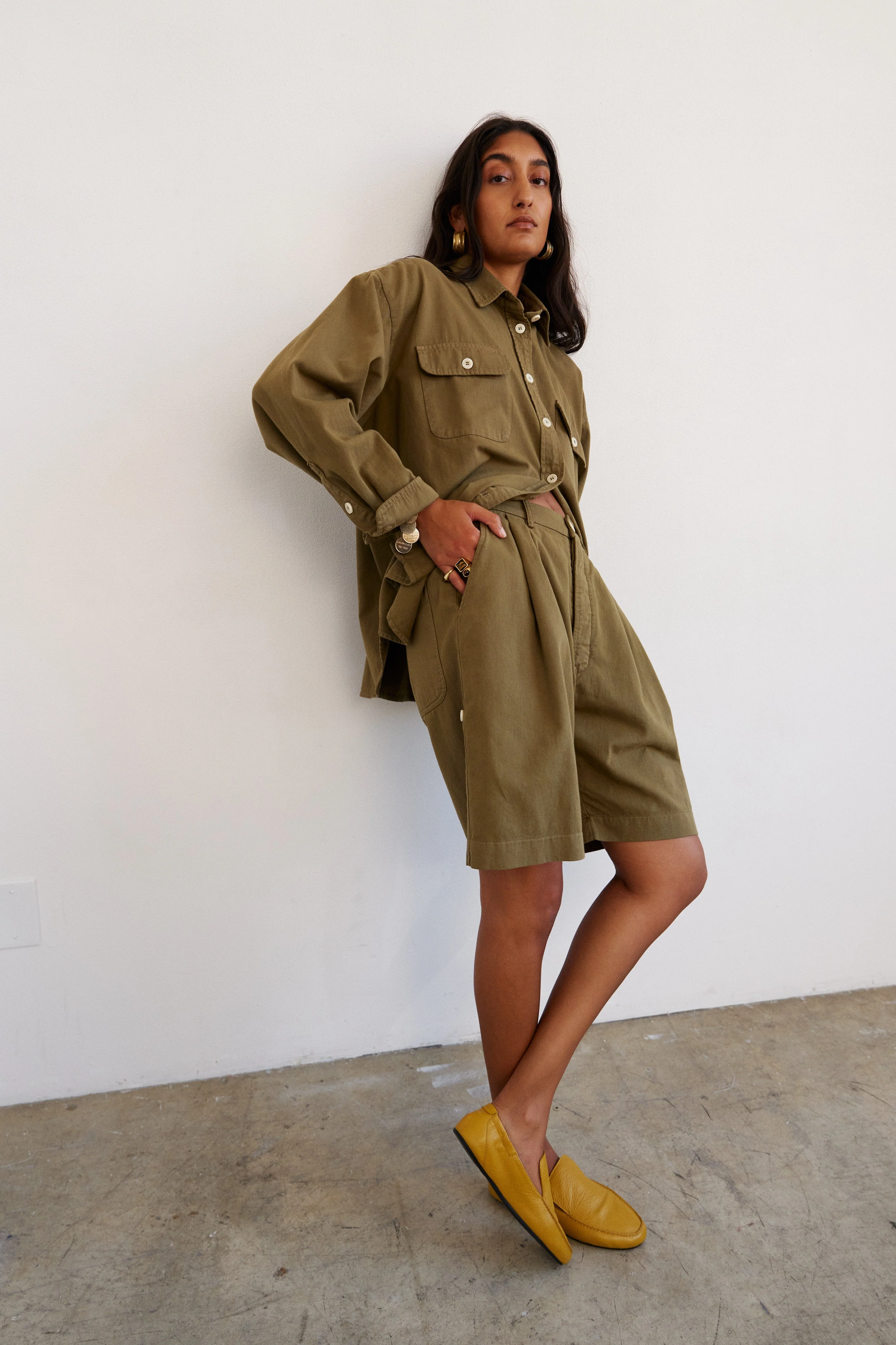 Jamie Haller - The Pleat Short in Khaki - Image 10