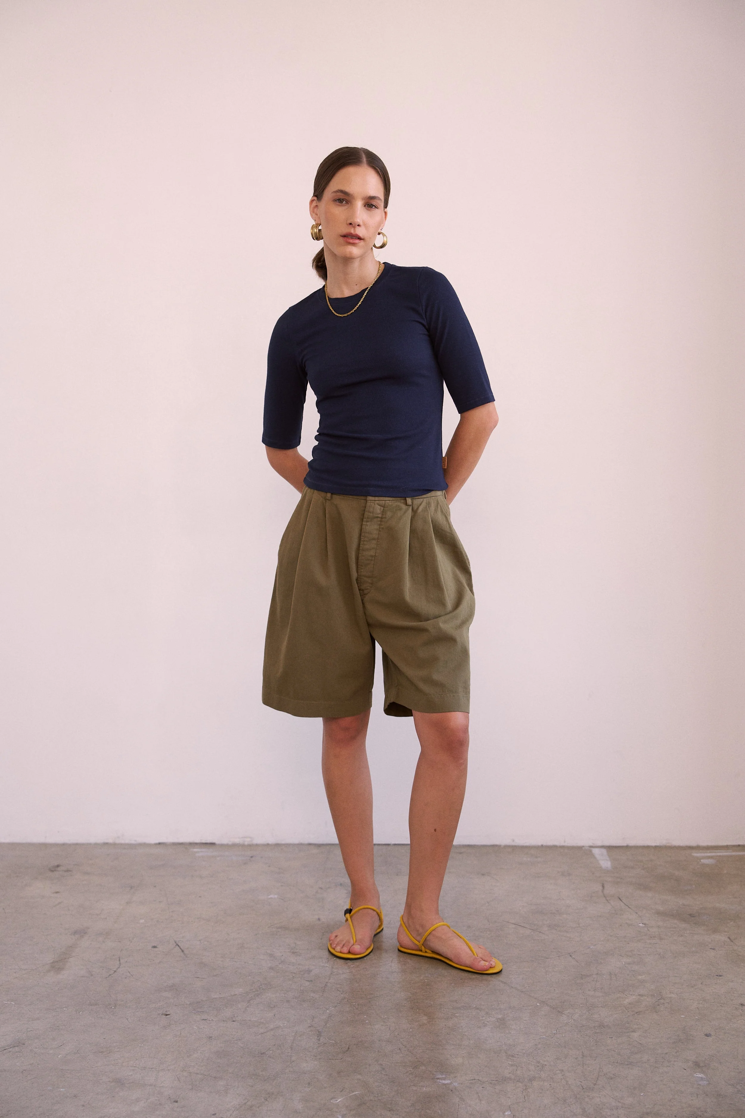 Jamie Haller - The Pleat Short in Khaki - Image 11