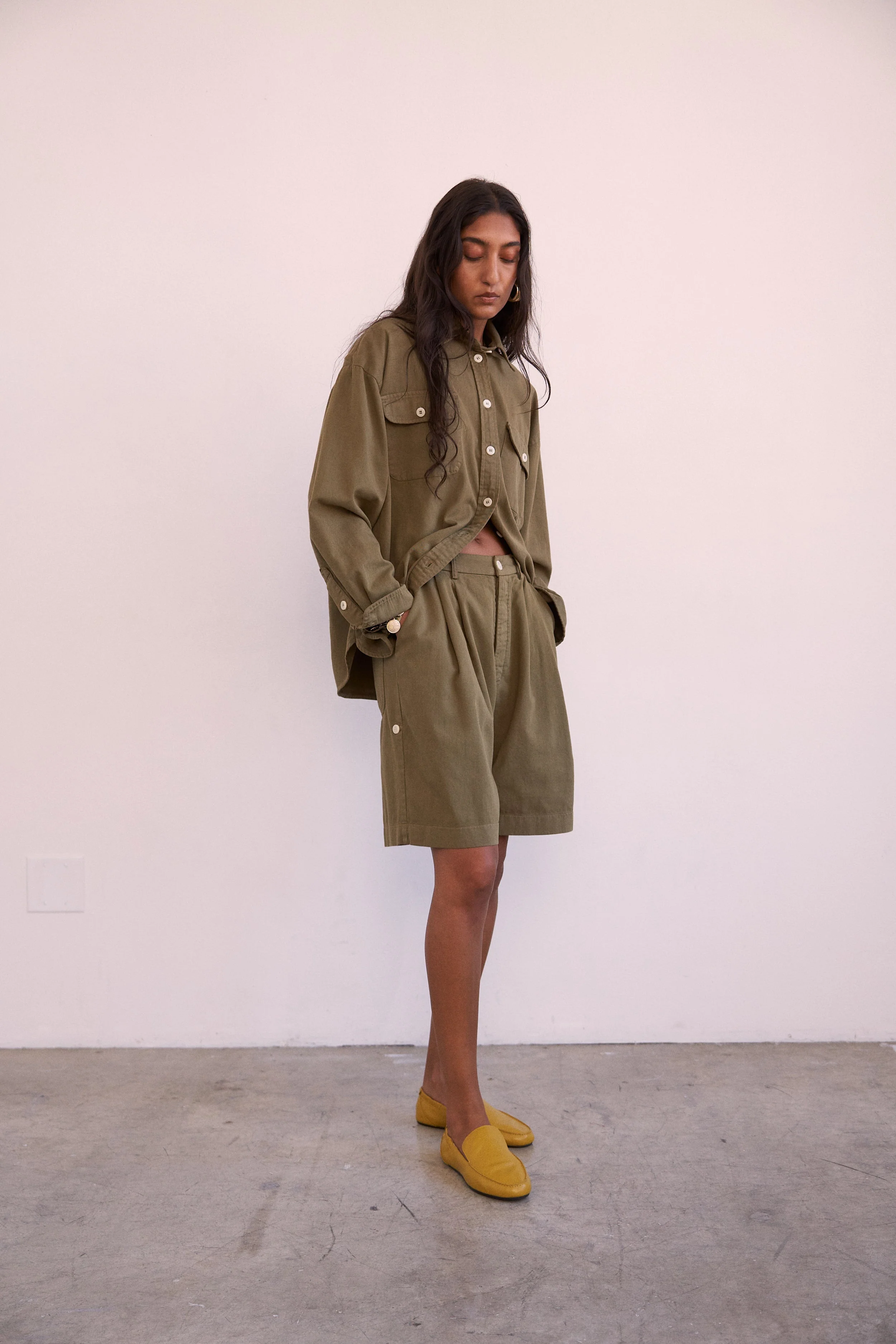 Jamie Haller - The Pleat Short in Khaki - Image 12