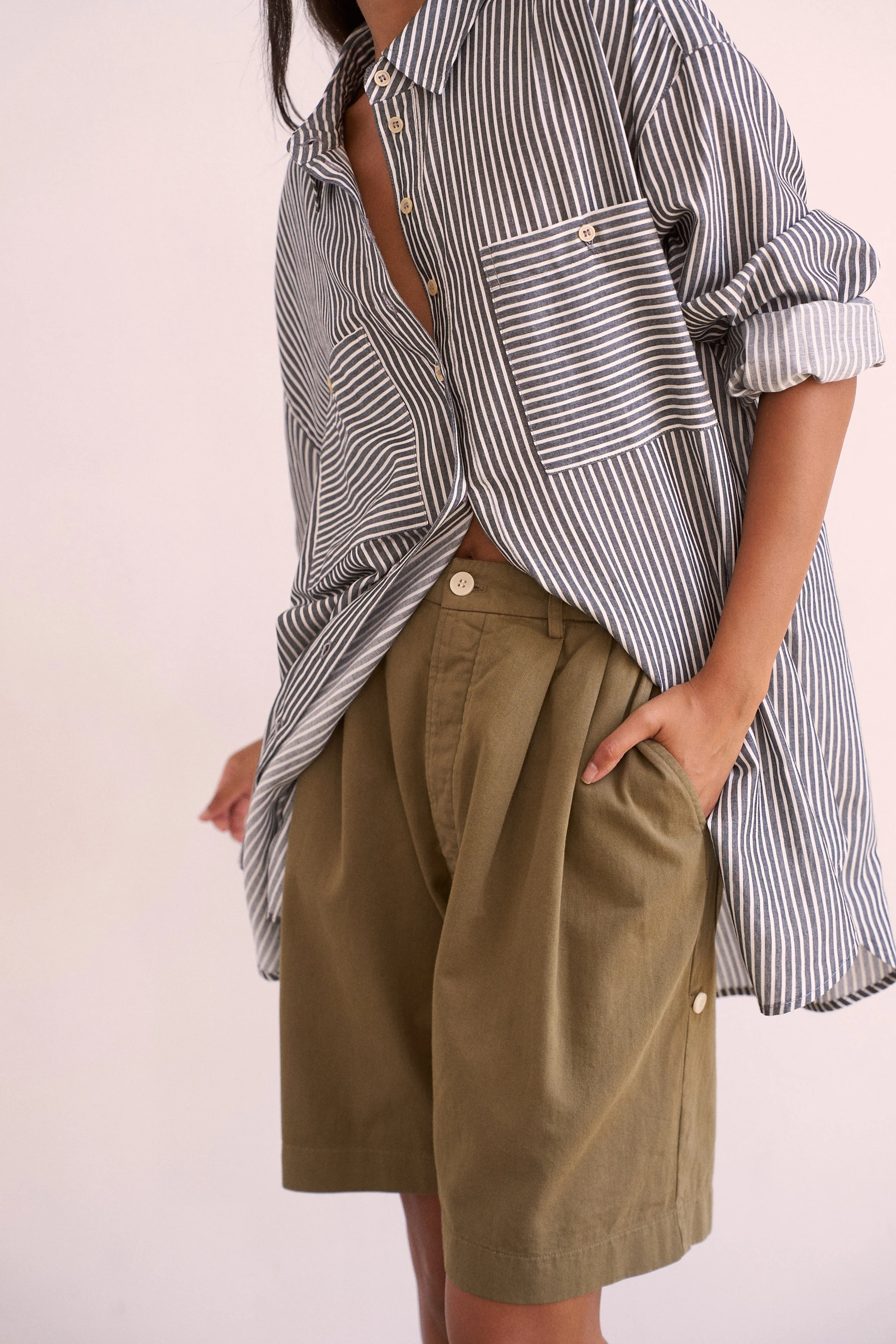 Jamie Haller - The Pleat Short in Khaki - Image 2