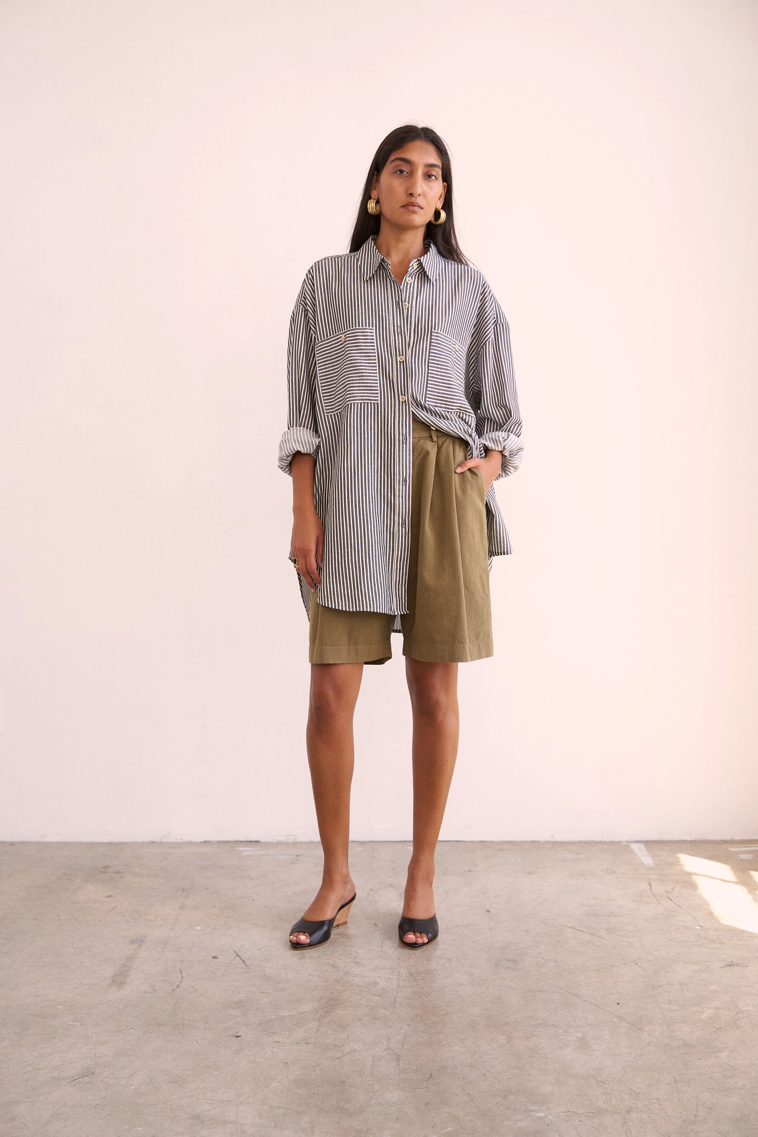 Jamie Haller - The Pleat Short in Khaki - Image 3