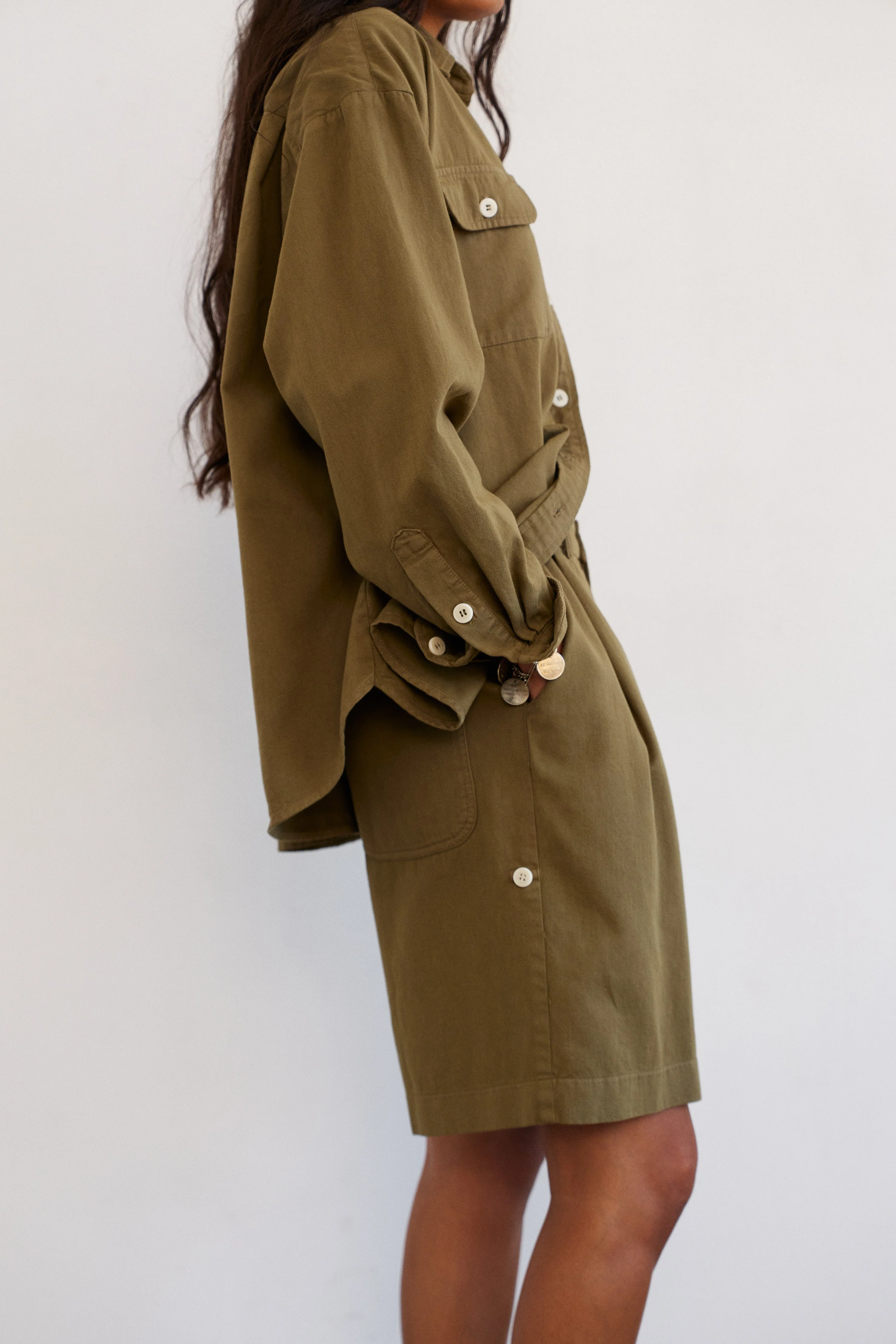 Jamie Haller - The Pleat Short in Khaki - Image 5