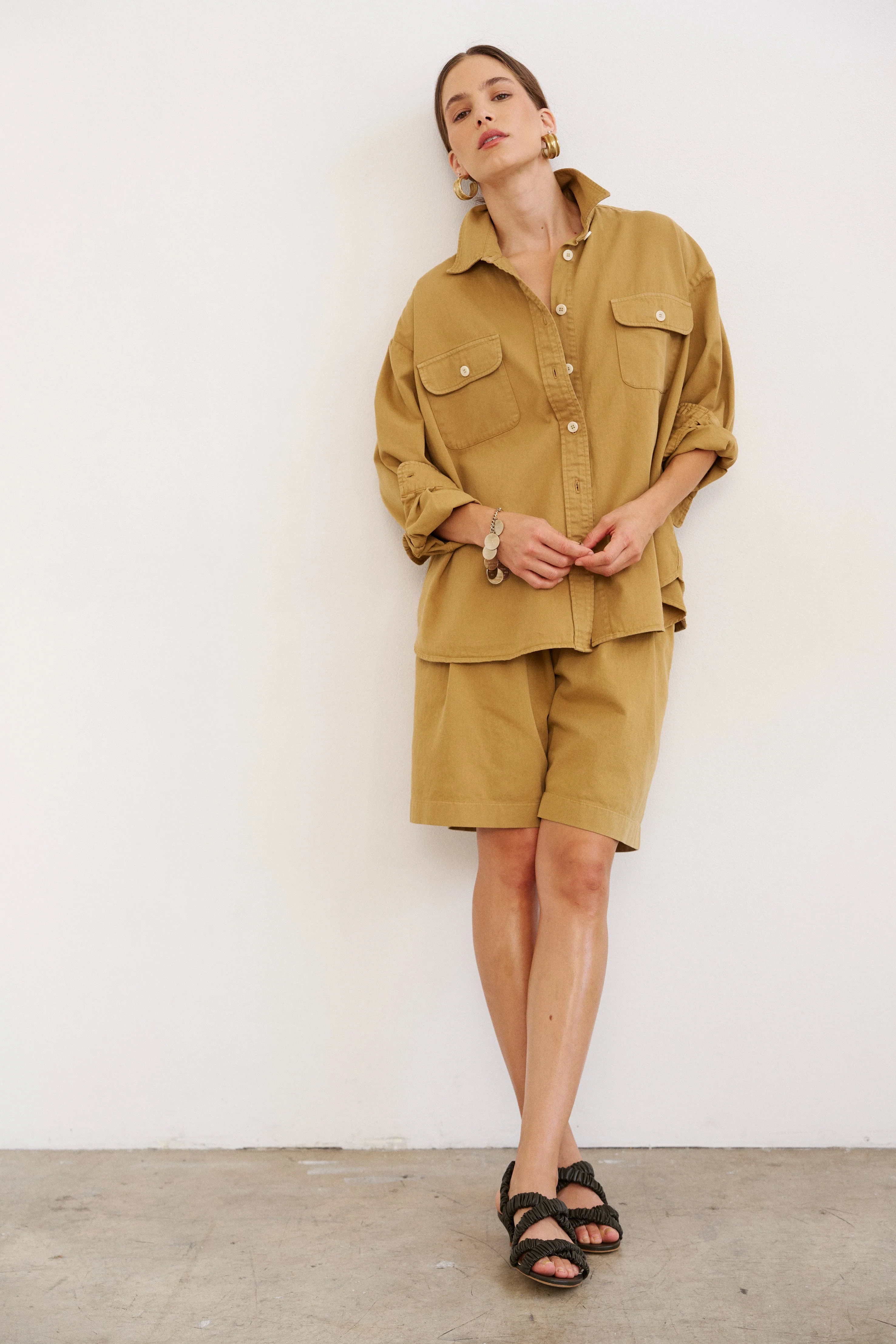 Jamie Haller - The Pleat Short in Tan - Image 15