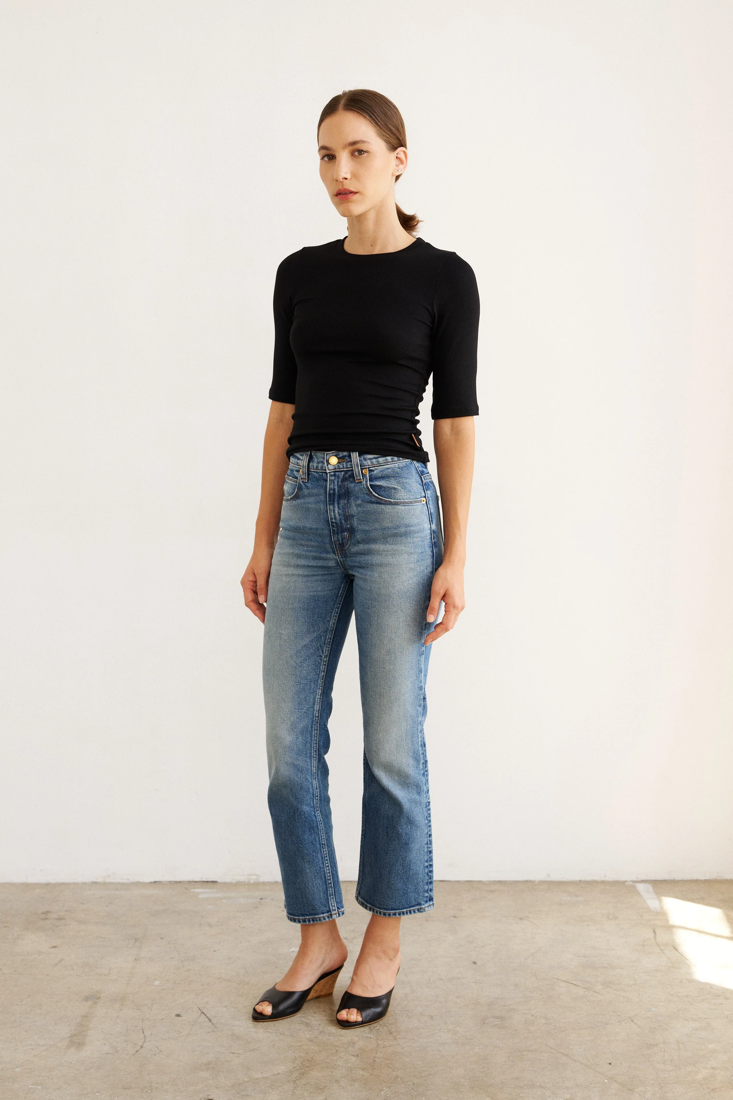 Jamie Haller - The Rib Elbow Crew in Black - Image 6