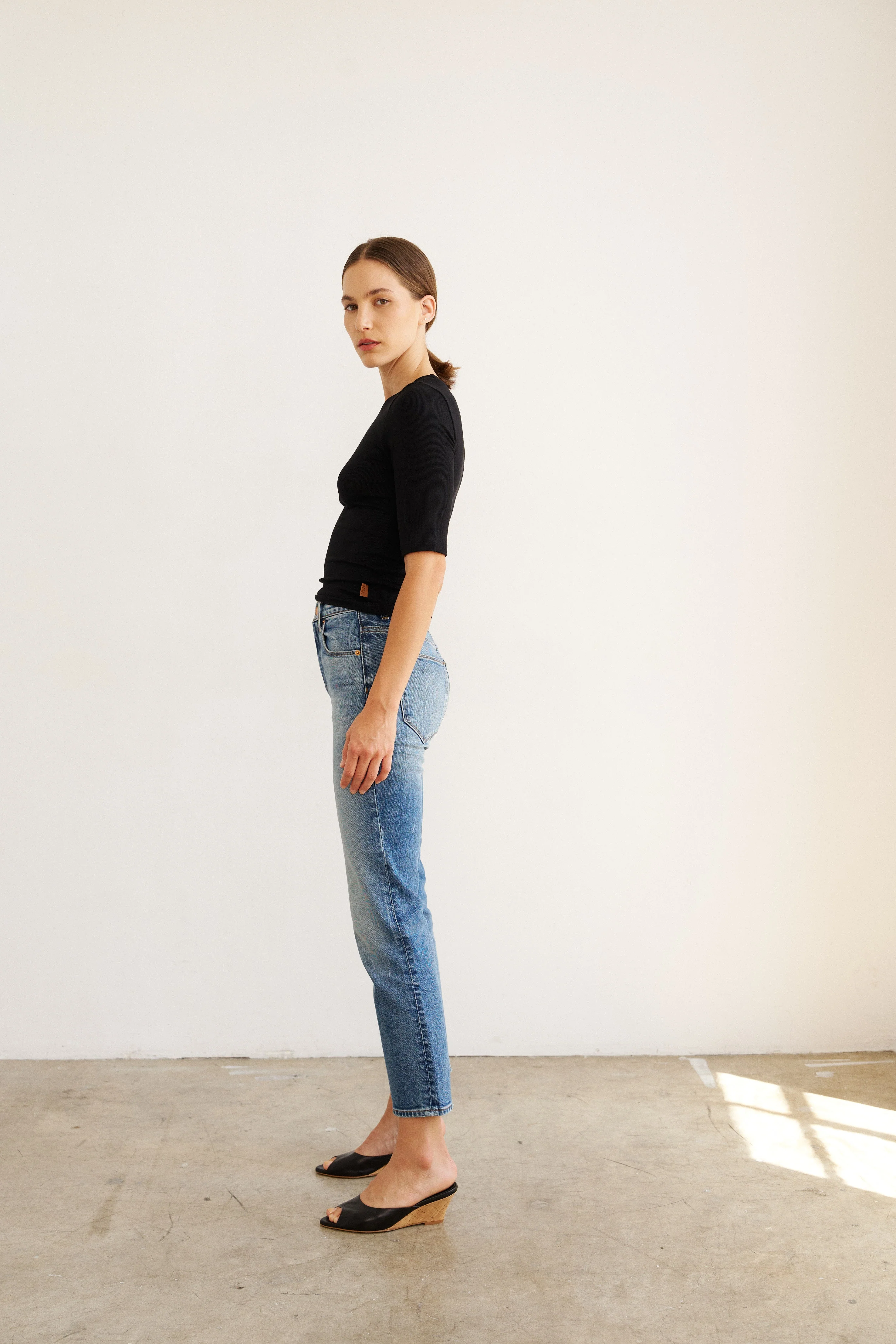 Jamie Haller - The Rib Elbow Crew in Black - Image 7
