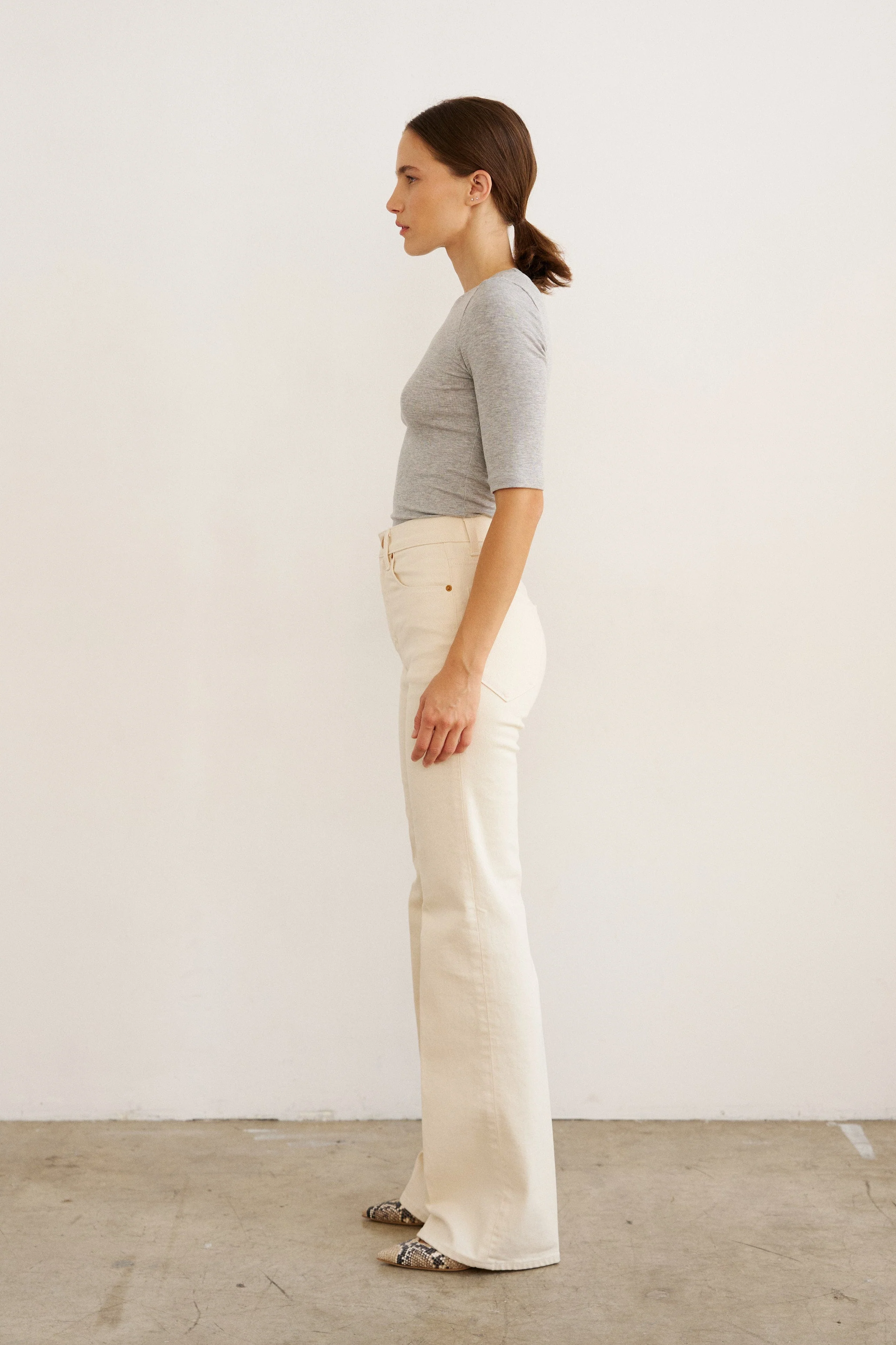 Jamie Haller - The Rib Elbow Crew in Heather Grey - Image 3