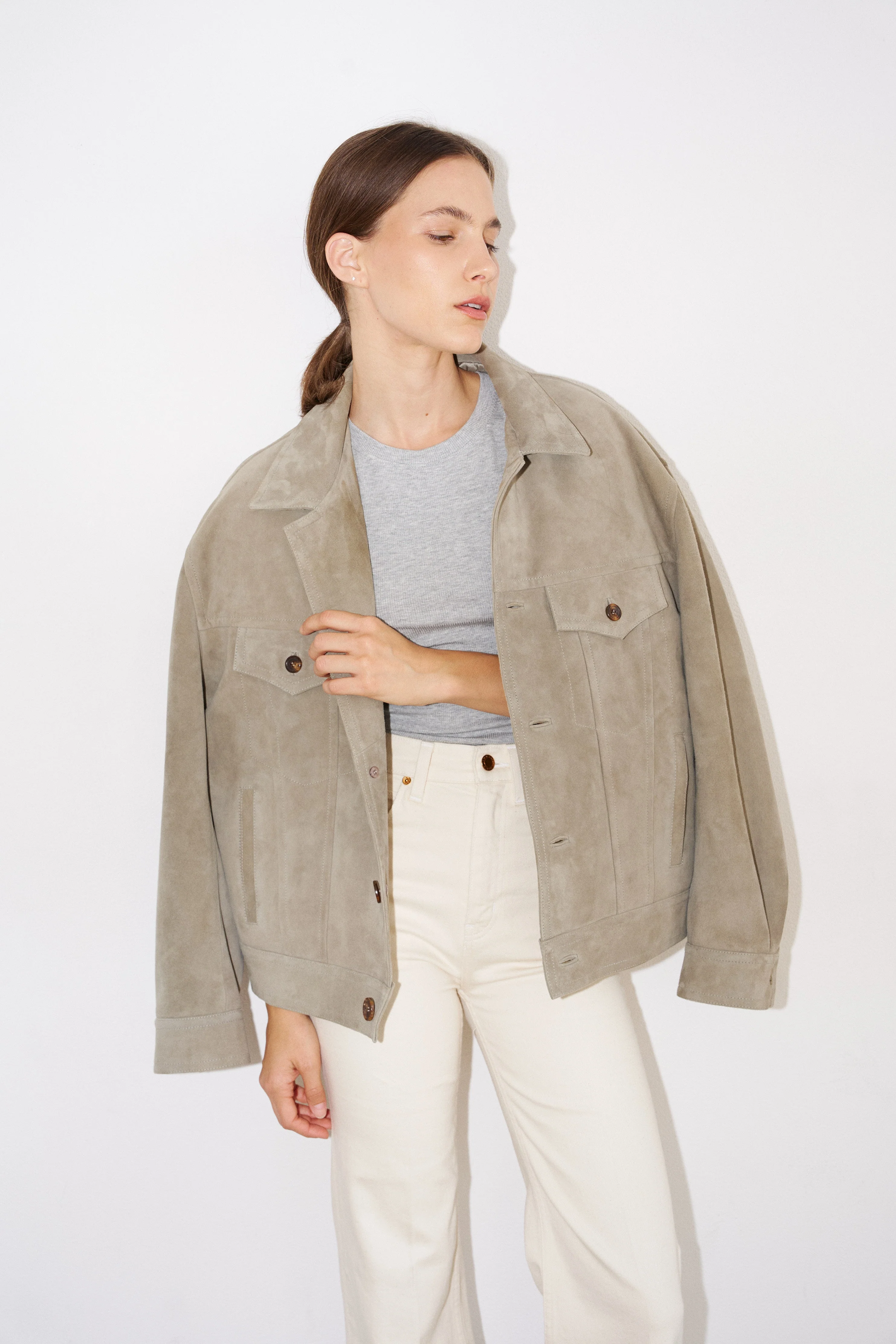 Jamie Haller - The Rib Elbow Crew in Heather Grey - Image 7