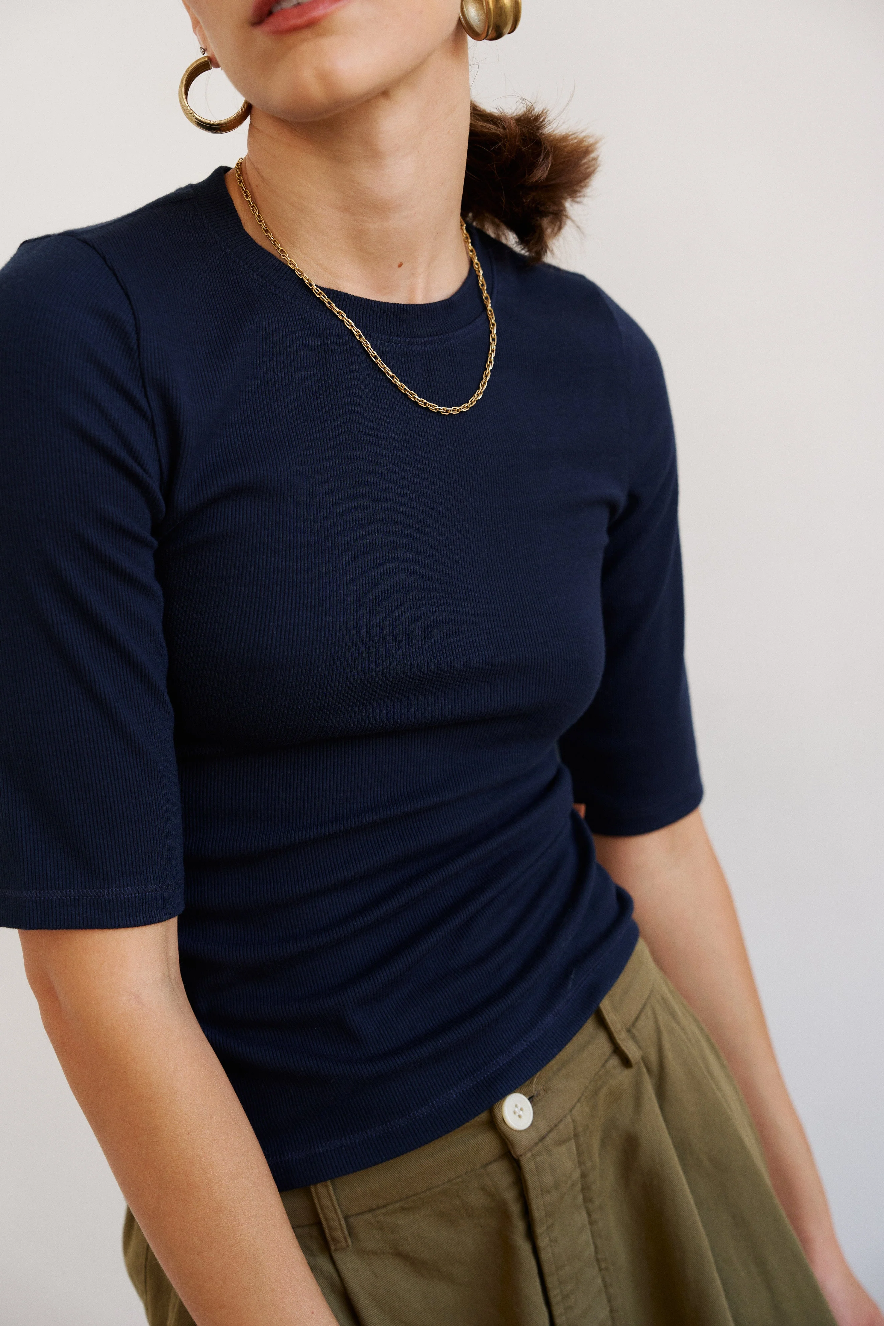 Jamie Haller - The Rib Elbow Crew in Navy - Image 6