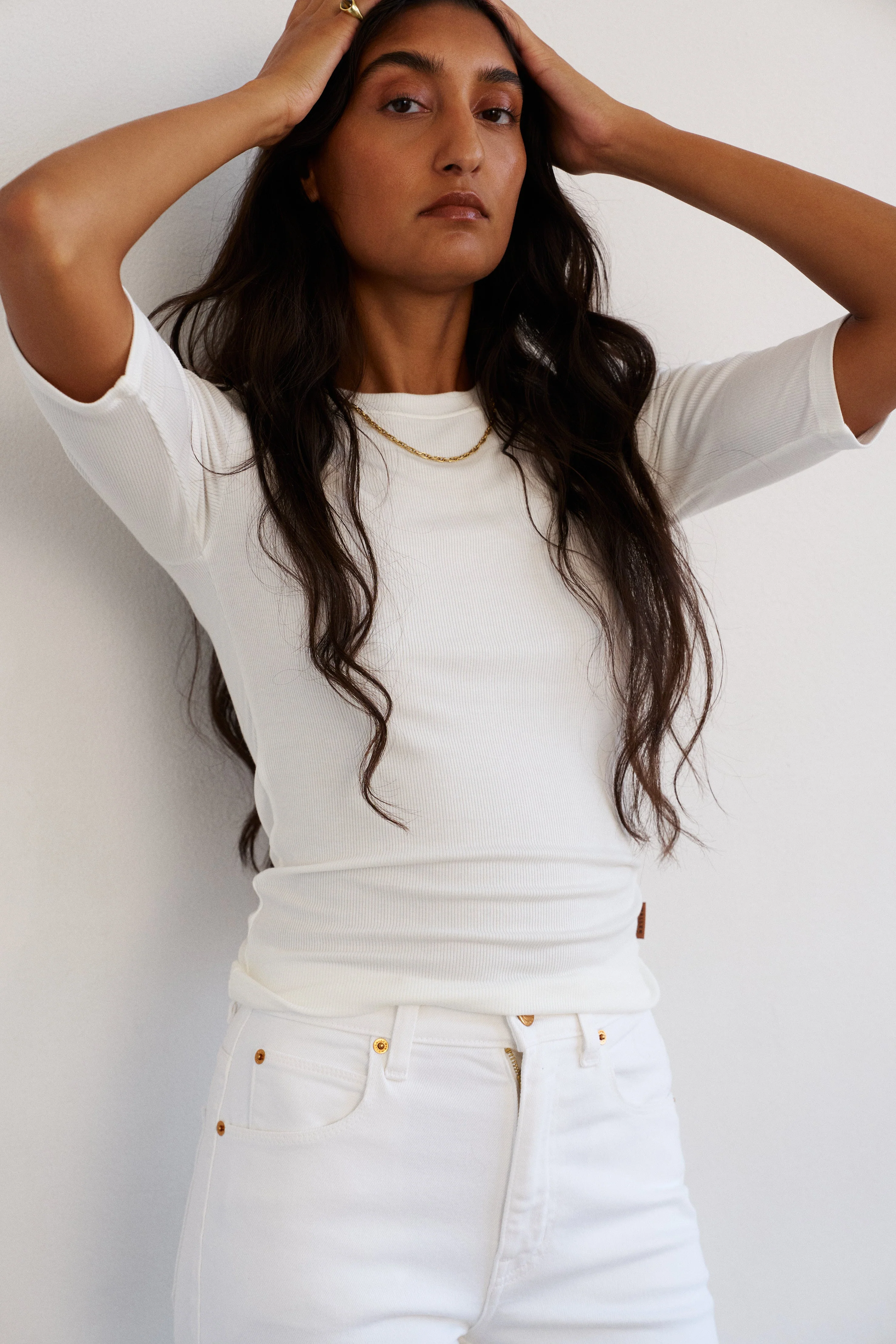 Jamie Haller - The Rib Elbow Crew in White - Image 14
