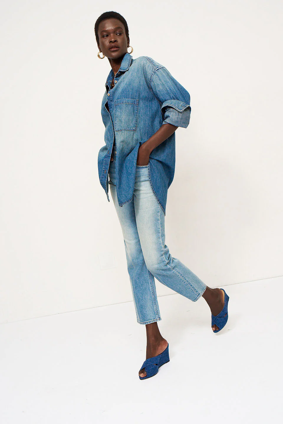 Jamie Haller - The Rose Platform in Denim - Image 6