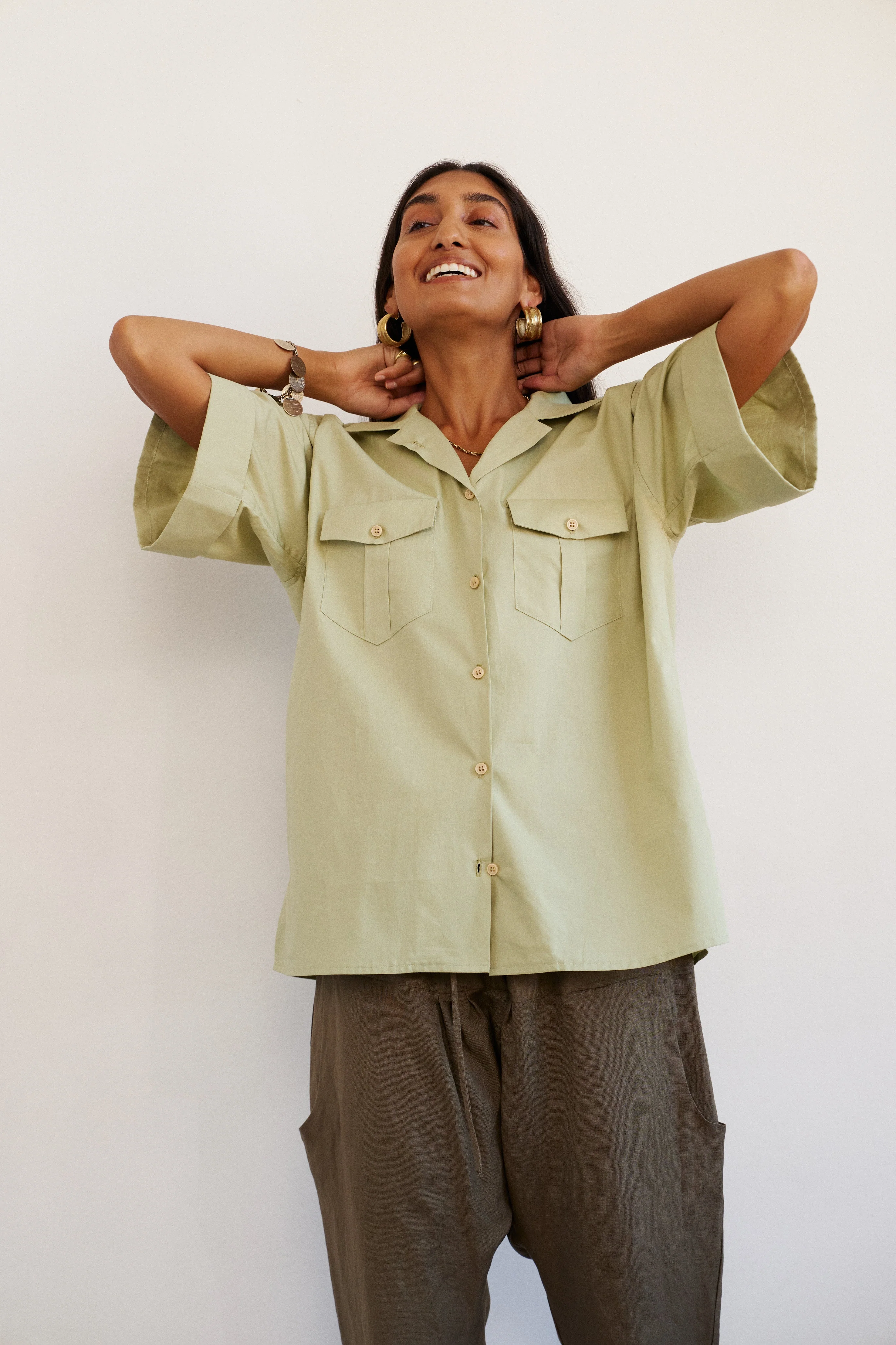 Jamie Haller - The Safari Shirt in Pistachio - Image 4