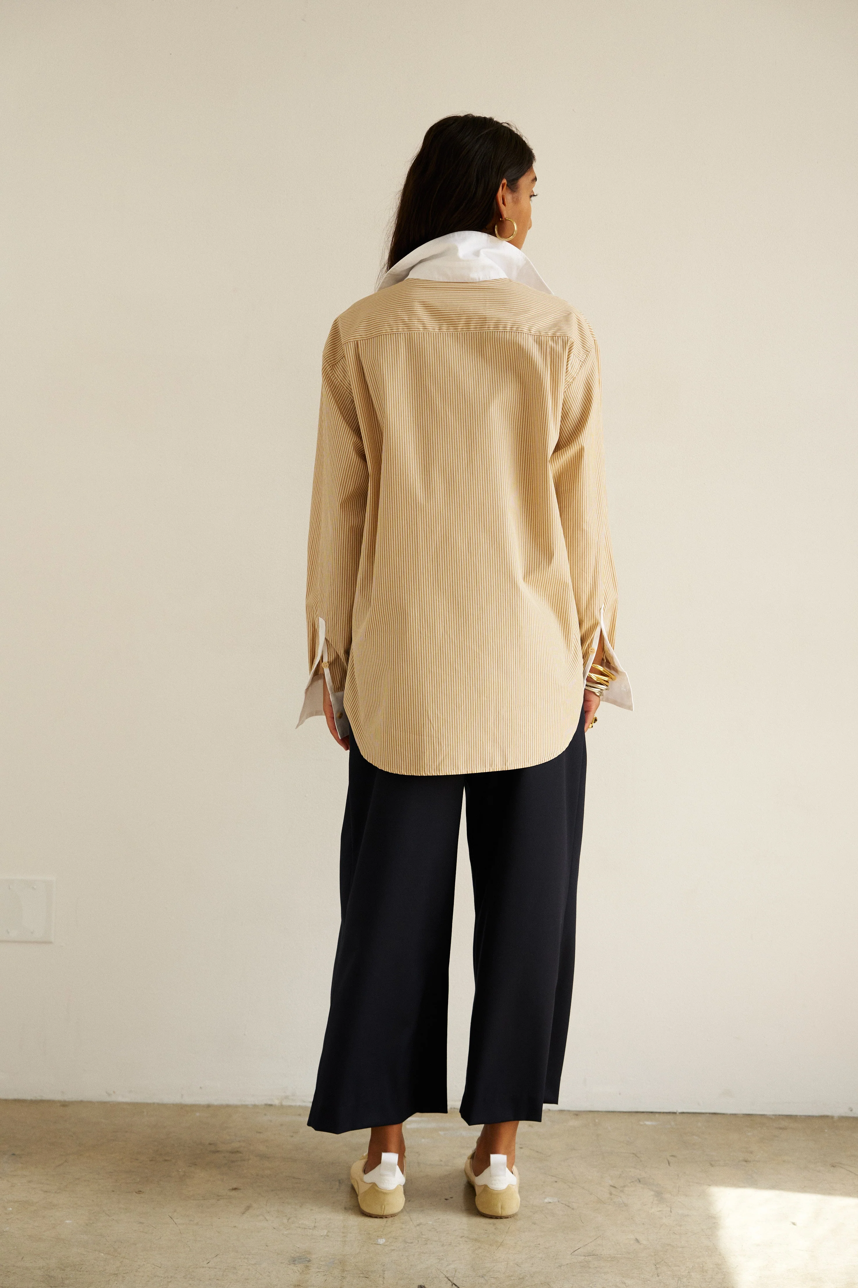 Jamie Haller - The Tipped Weekend Shirt in Honey Stripe - Image 5