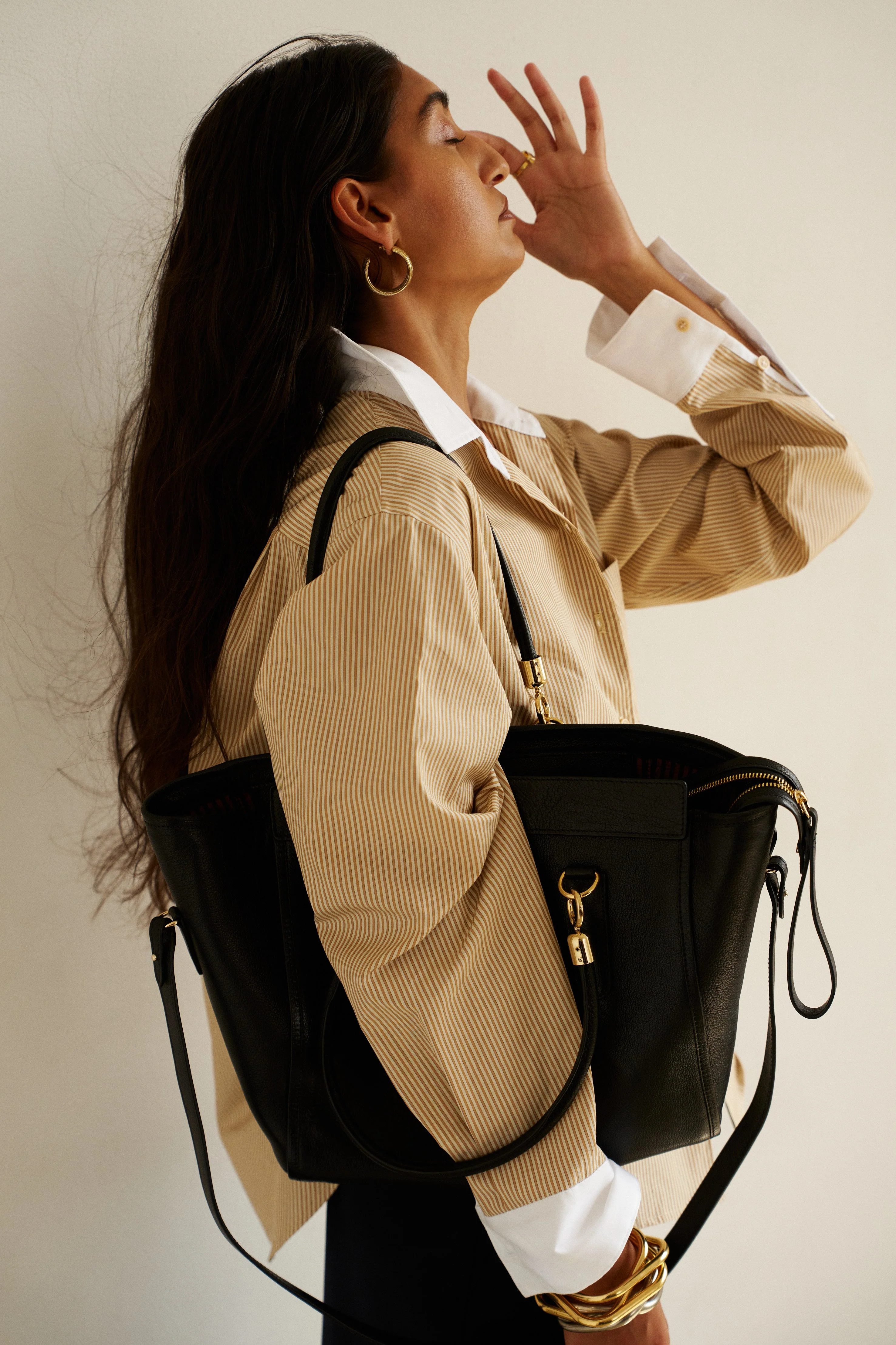 Jamie Haller - The Tipped Weekend Shirt in Honey Stripe - Image 8